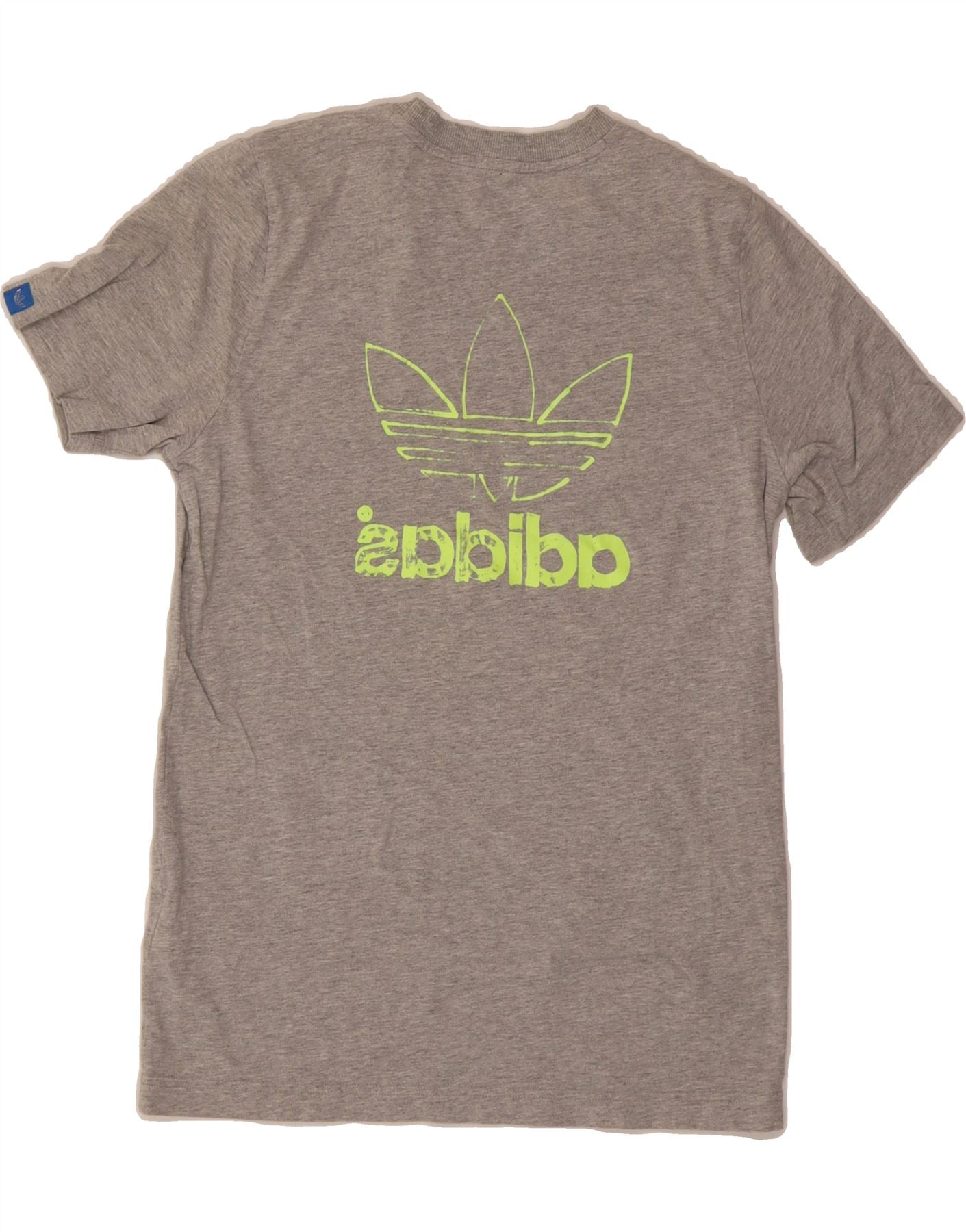 ADIDAS Boys Graphic T-Shirt Top 13-14 Years Grey Cotton Vintage Adidas and Second-Hand Adidas from Messina Hembry