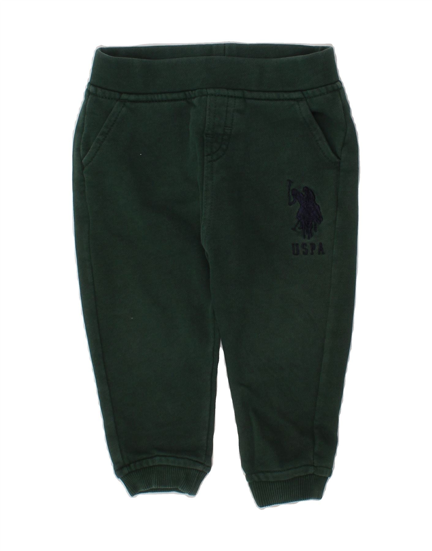 U.S. POLO ASSN. Baby Boys Graphic Tracksuit Trousers 9-12 Months  Green Vintage U.S. Polo Assn. and Second-Hand U.S. Polo Assn. from Messina Hembry