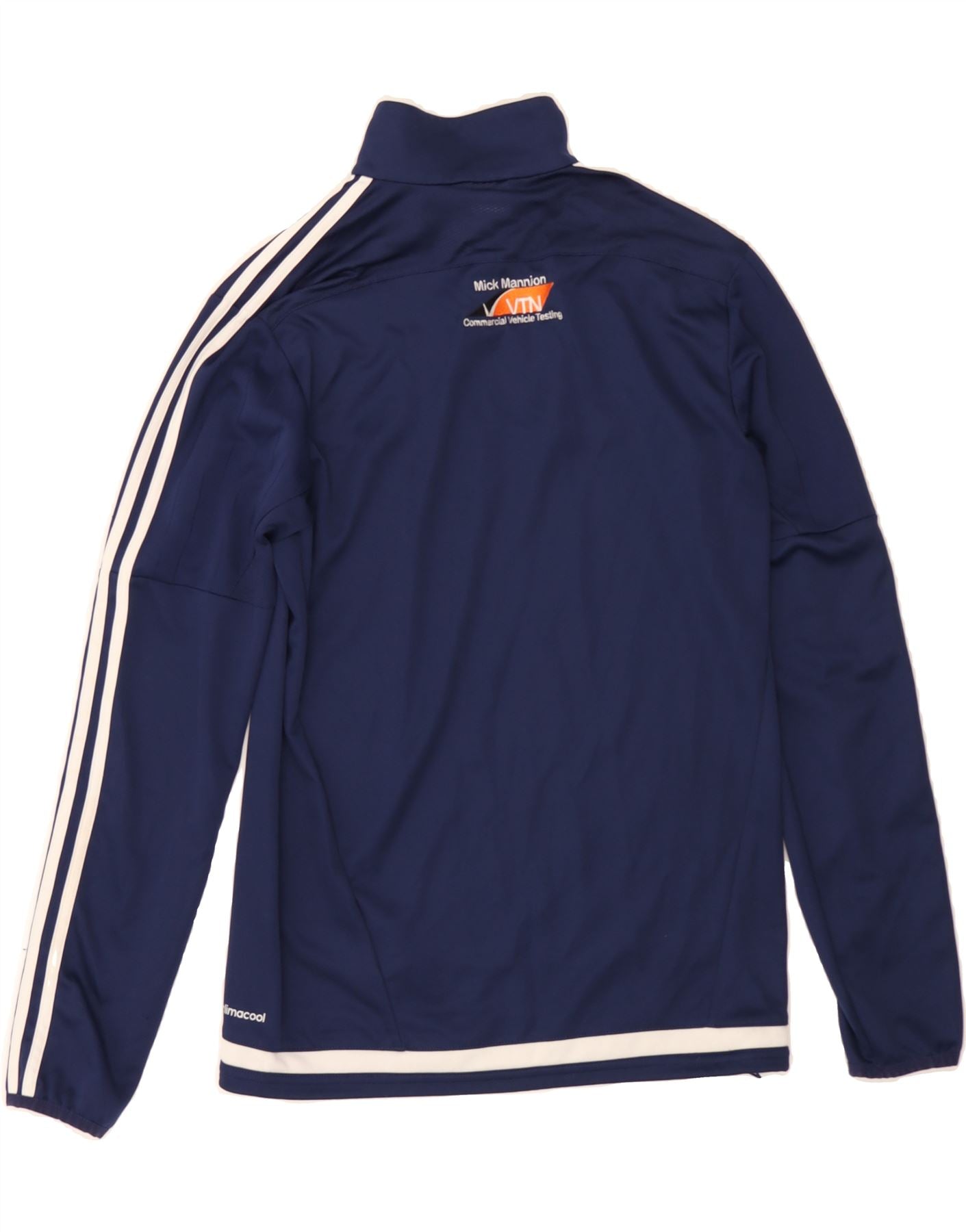 ADIDAS Mens Climacool Zip Neck Pullover Tracksuit Top Small Navy Blue Vintage Adidas and Second-Hand Adidas from Messina Hembry