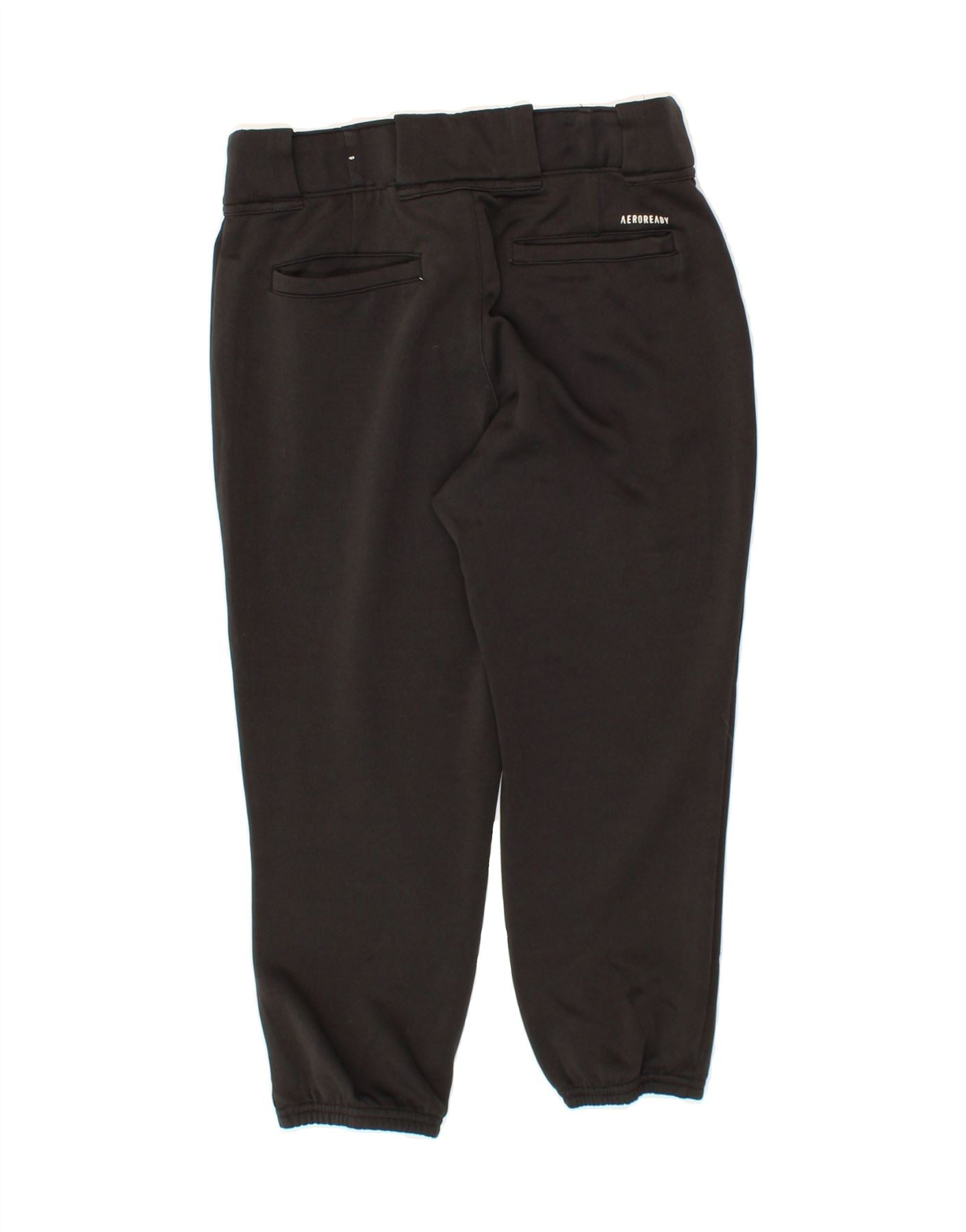 ADIDAS Womens Capri Casual Trousers UK 10 Small W28 L20 Black Polyester Vintage Adidas and Second-Hand Adidas from Messina Hembry