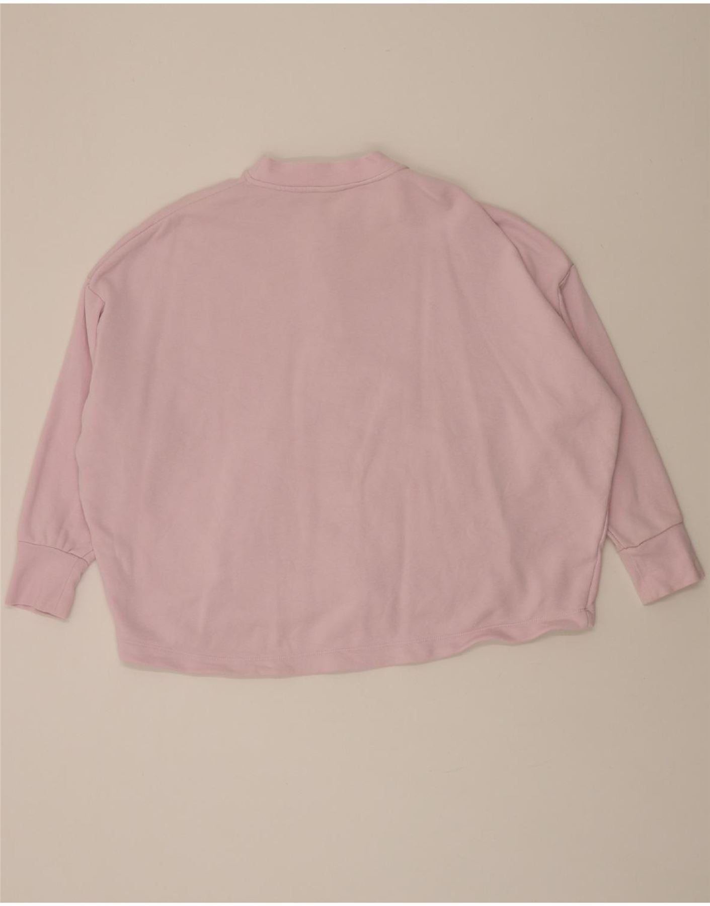 NIKE Womens Oversized Tracksuit Top Jacket UK 14 Medium Pink Cotton Vintage Nike and Second-Hand Nike from Messina Hembry