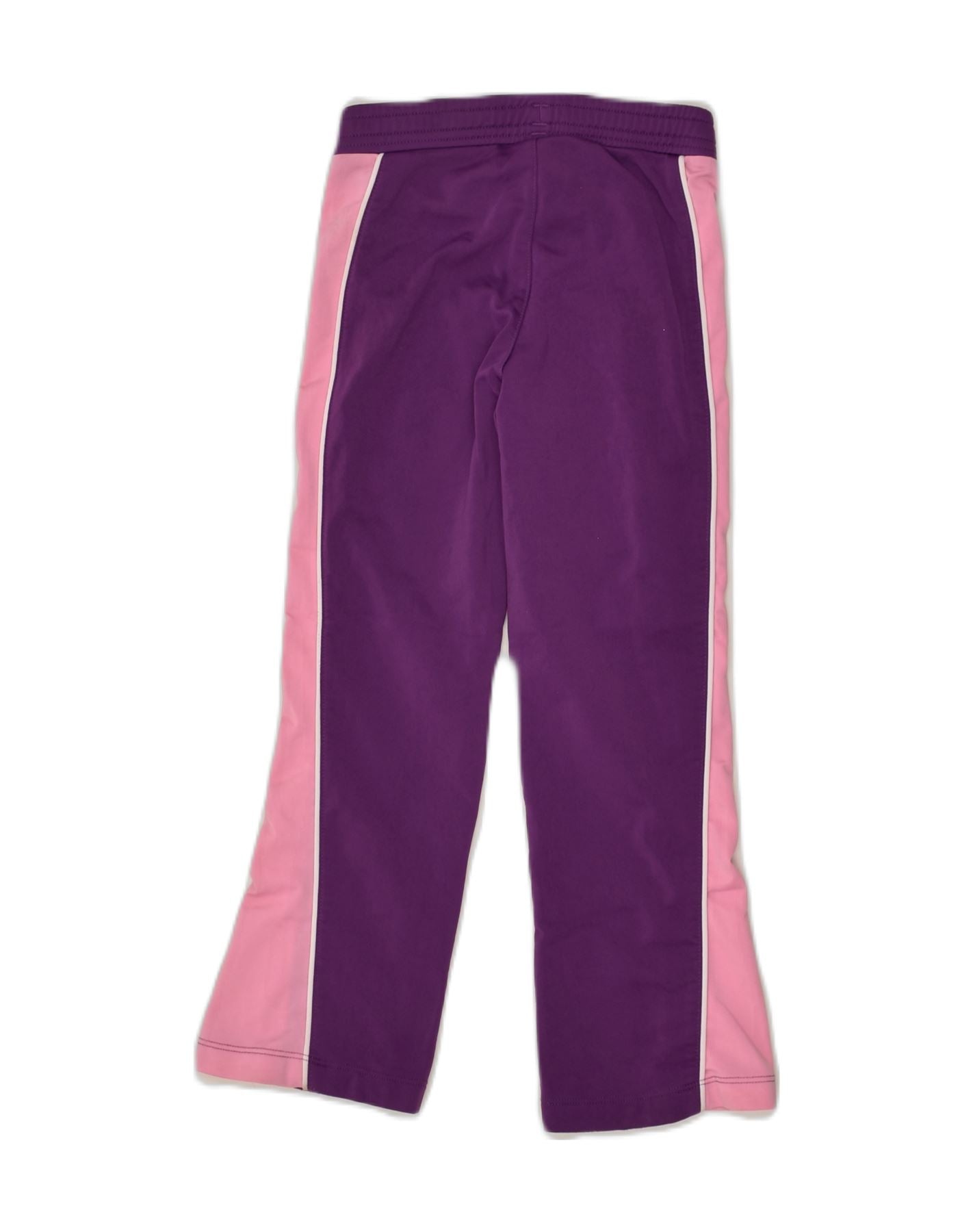 PUMA Girls Tracksuit Trousers 5-6 Years Purple Colourblock Polyester | Vintage Puma | Thrift | Second-Hand Puma | Used Clothing | Messina Hembry