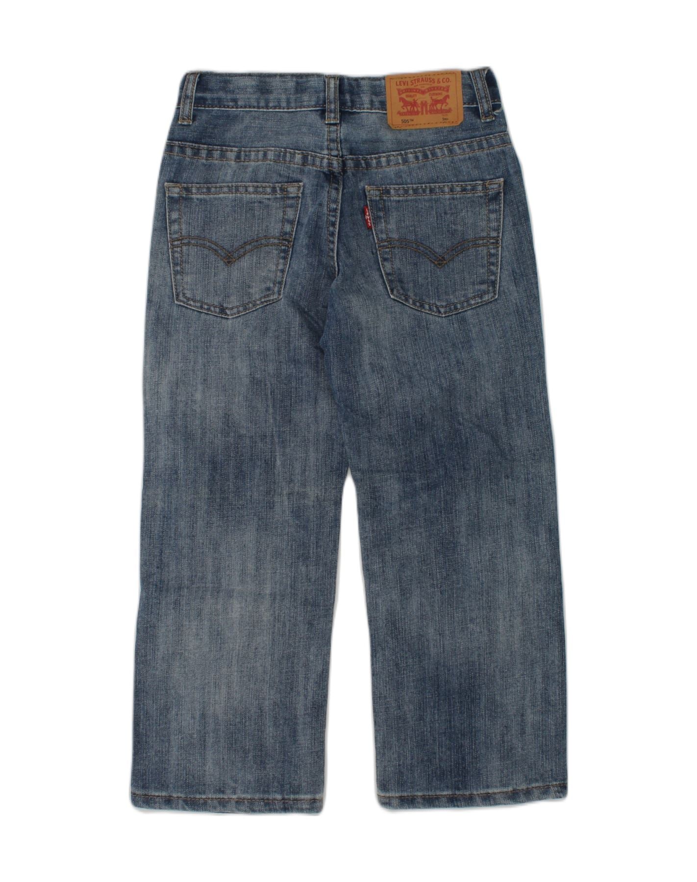 LEVI'S Boys 505 Regular Straight Jeans 4-5 Years W22 L18  Blue Cotton | Vintage Levi's | Thrift | Second-Hand Levi's | Used Clothing | Messina Hembry
