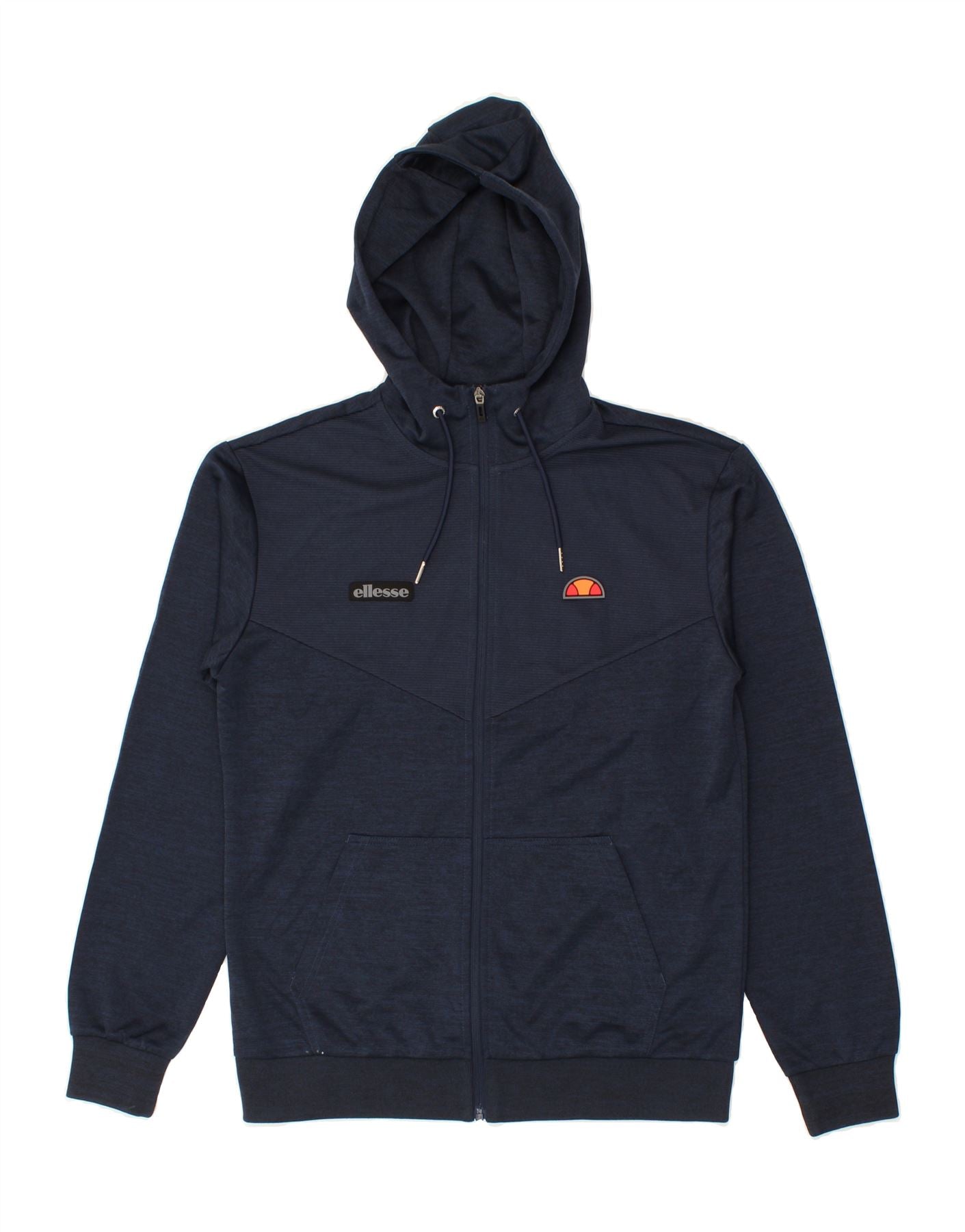 ELLESSE Mens Zip Hoodie Sweater Medium Navy Blue Polyester Vintage Ellesse and Second-Hand Ellesse from Messina Hembry