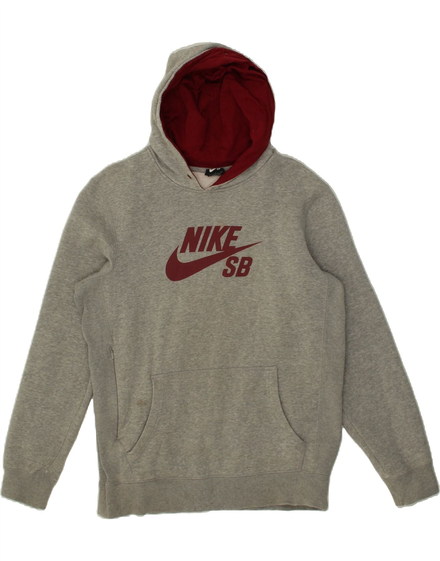 NIKE Mens Graphic Hoodie Jumper Small Grey Cotton Vintage Nike and Second-Hand Nike from Messina Hembry