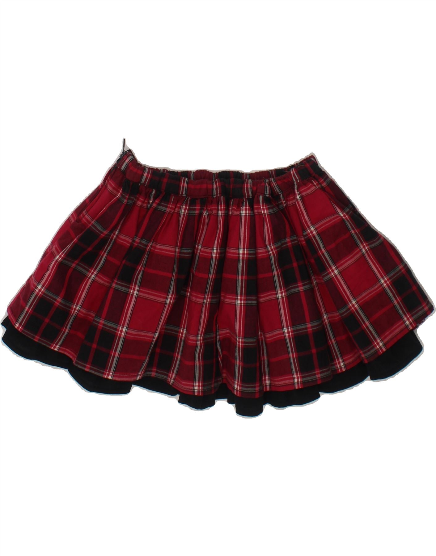GUESS Baby Girls Pleated Skirt 18-24 Months W20  Red Check Cotton Vintage Guess and Second-Hand Guess from Messina Hembry