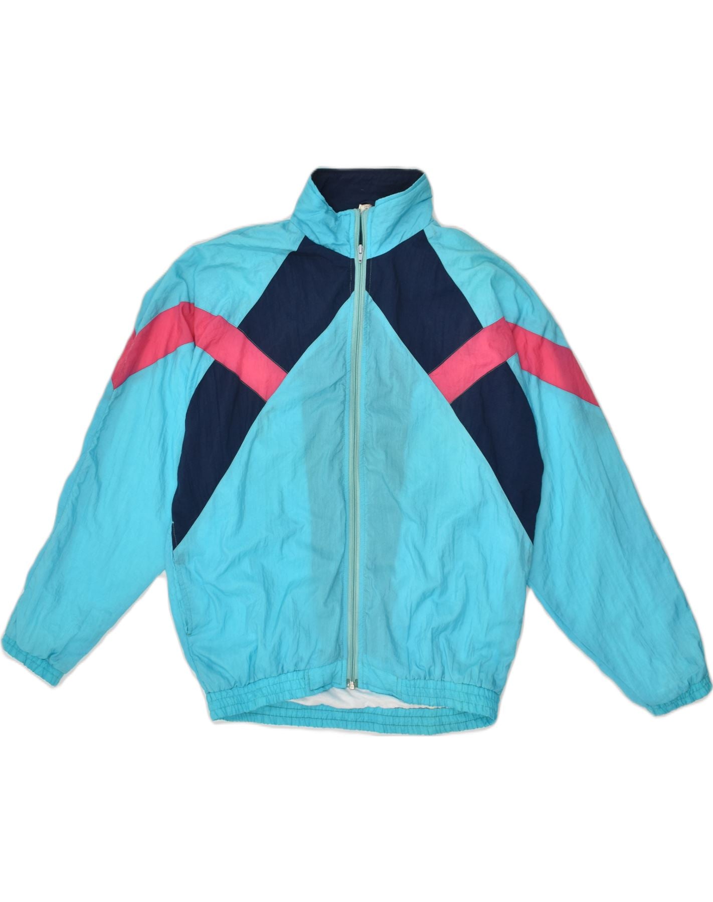 VINTAGE Mens Tracksuit Top Jacket Large Blue Polyamide | Vintage Vintage | Thrift | Second-Hand Vintage | Used Clothing | Messina Hembry 