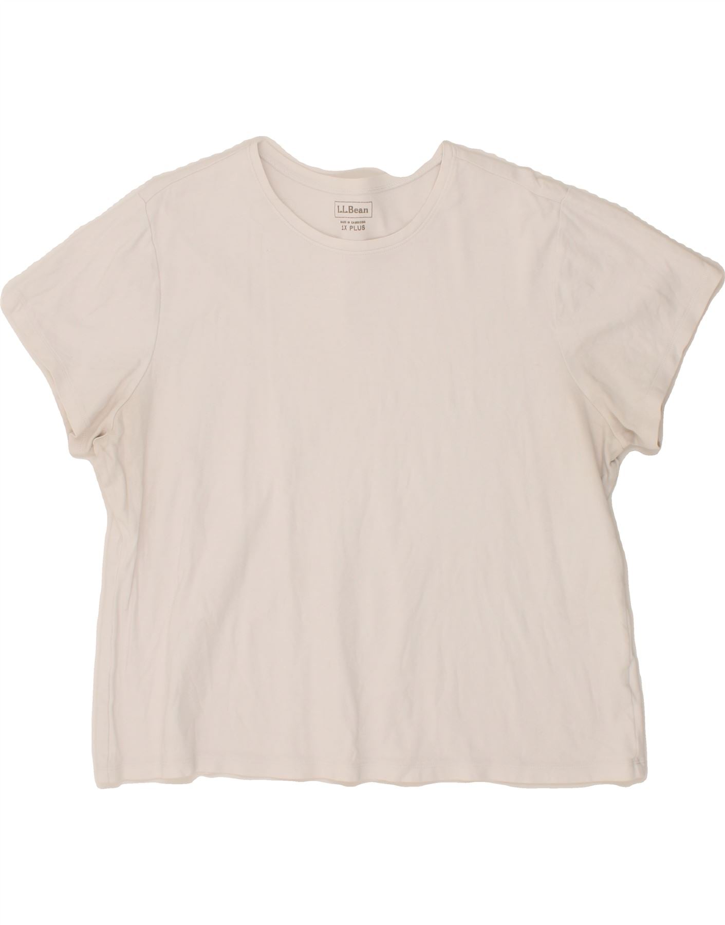 L.L.BEAN Womens T-Shirt Top UK 18 XL White Cotton Vintage L.L.Bean and Second-Hand L.L.Bean from Messina Hembry
