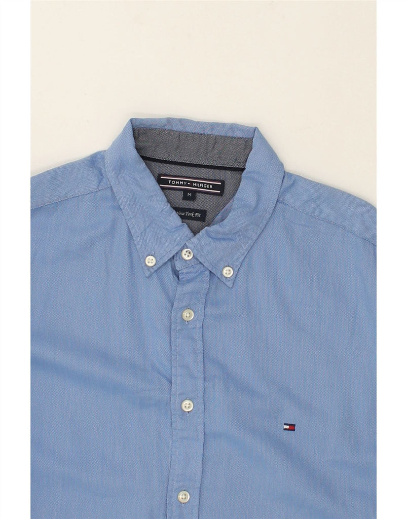 TOMMY HILFIGER Mens New York Fit Shirt Medium Blue Cotton | Vintage Tommy Hilfiger | Thrift | Second-Hand Tommy Hilfiger | Used Clothing | Messina Hembry 