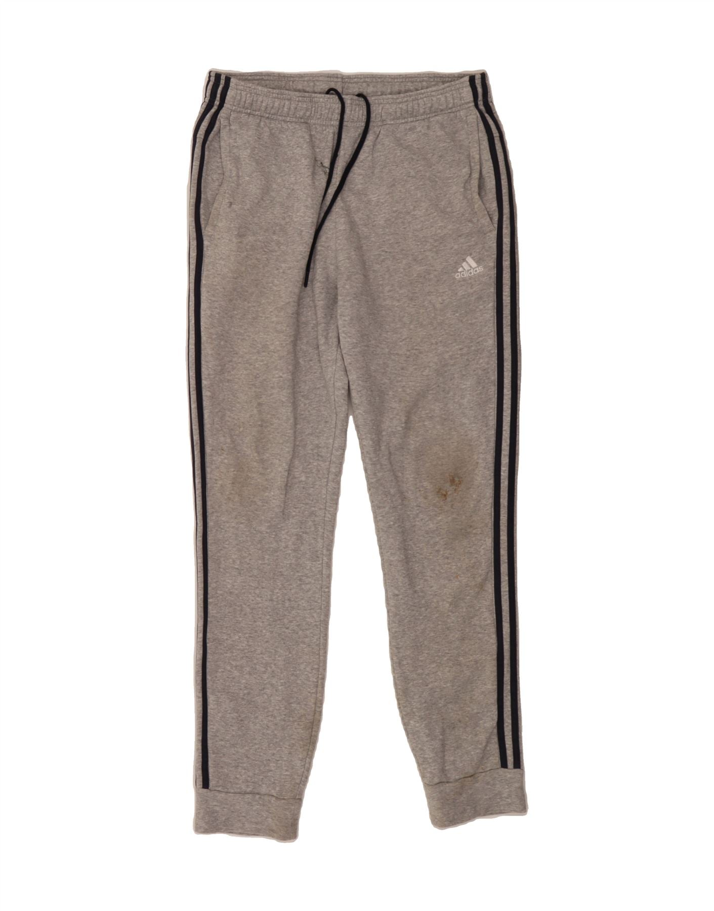 ADIDAS Mens Tracksuit Trousers Large Grey Cotton Vintage Adidas and Second-Hand Adidas from Messina Hembry