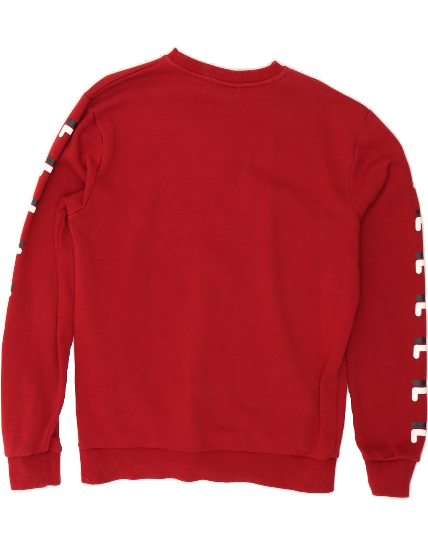 FILA Mens Graphic Sweatshirt Jumper Medium Red Cotton Vintage Fila and Second-Hand Fila from Messina Hembry