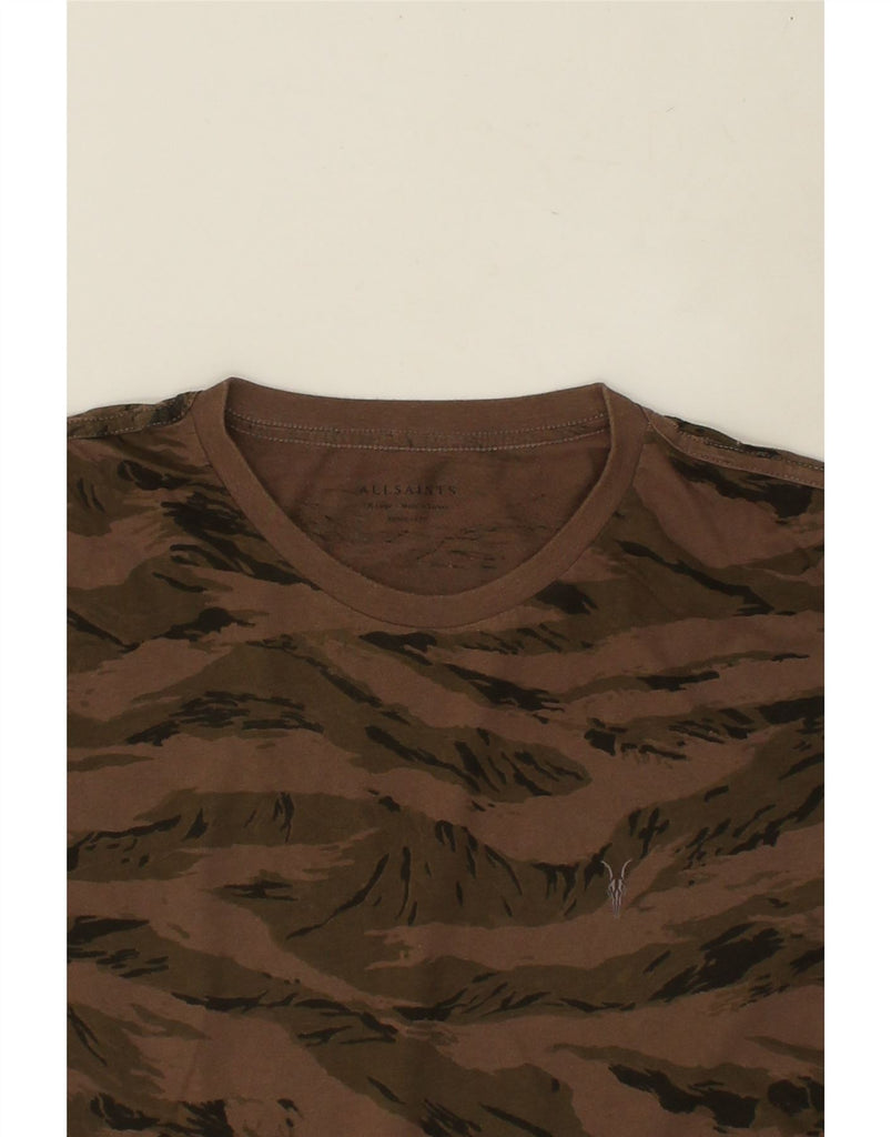ALL SAINTS Mens Regular Fit T-Shirt Top XL Brown Camouflage Cotton | Vintage All Saints | Thrift | Second-Hand All Saints | Used Clothing | Messina Hembry 