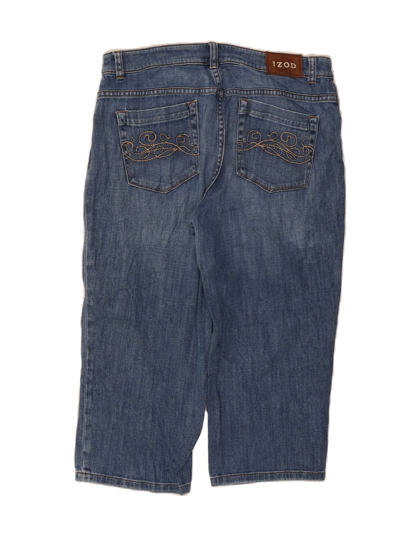 IZOD Womens Capri Jeans US 12 Large W32 L20 Blue Cotton Vintage Izod and Second-Hand Izod from Messina Hembry