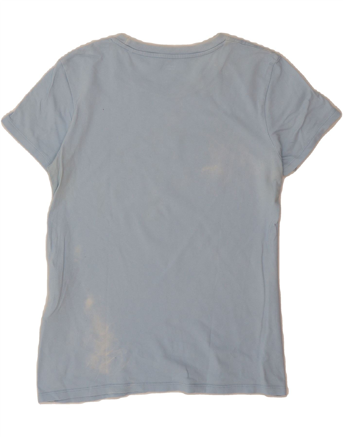 LEVI'S Womens Graphic T-Shirt Top UK 12 Medium Blue Cotton Vintage Levi's and Second-Hand Levi's from Messina Hembry