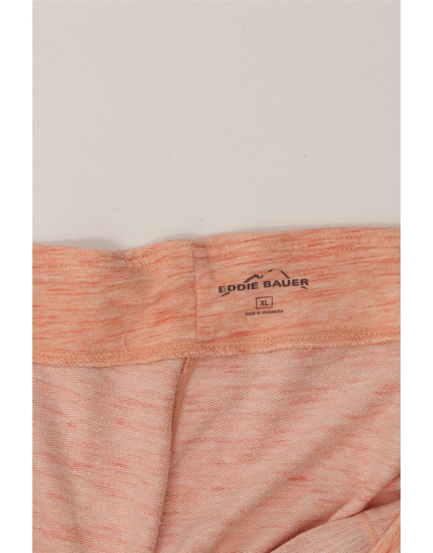 EDDIE BAUER Womens Bermuda Sport Shorts UK 18 XL Orange Flecked Cotton Vintage Eddie Bauer and Second-Hand Eddie Bauer from Messina Hembry