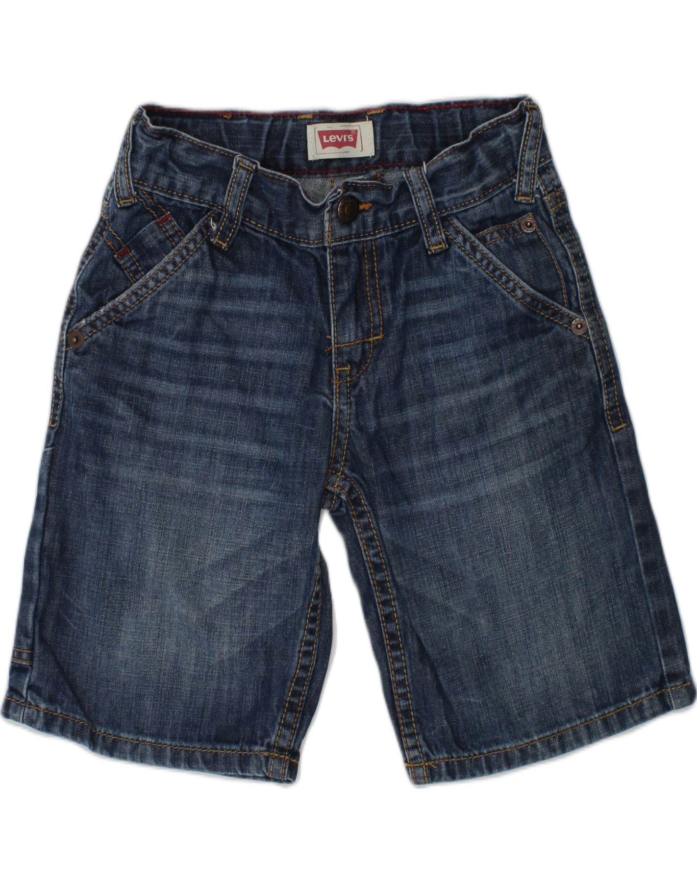 LEVI'S Boys Denim Shorts 4-5 Years W22 Navy Blue Cotton | Vintage Levi's | Thrift | Second-Hand Levi's | Used Clothing | Messina Hembry