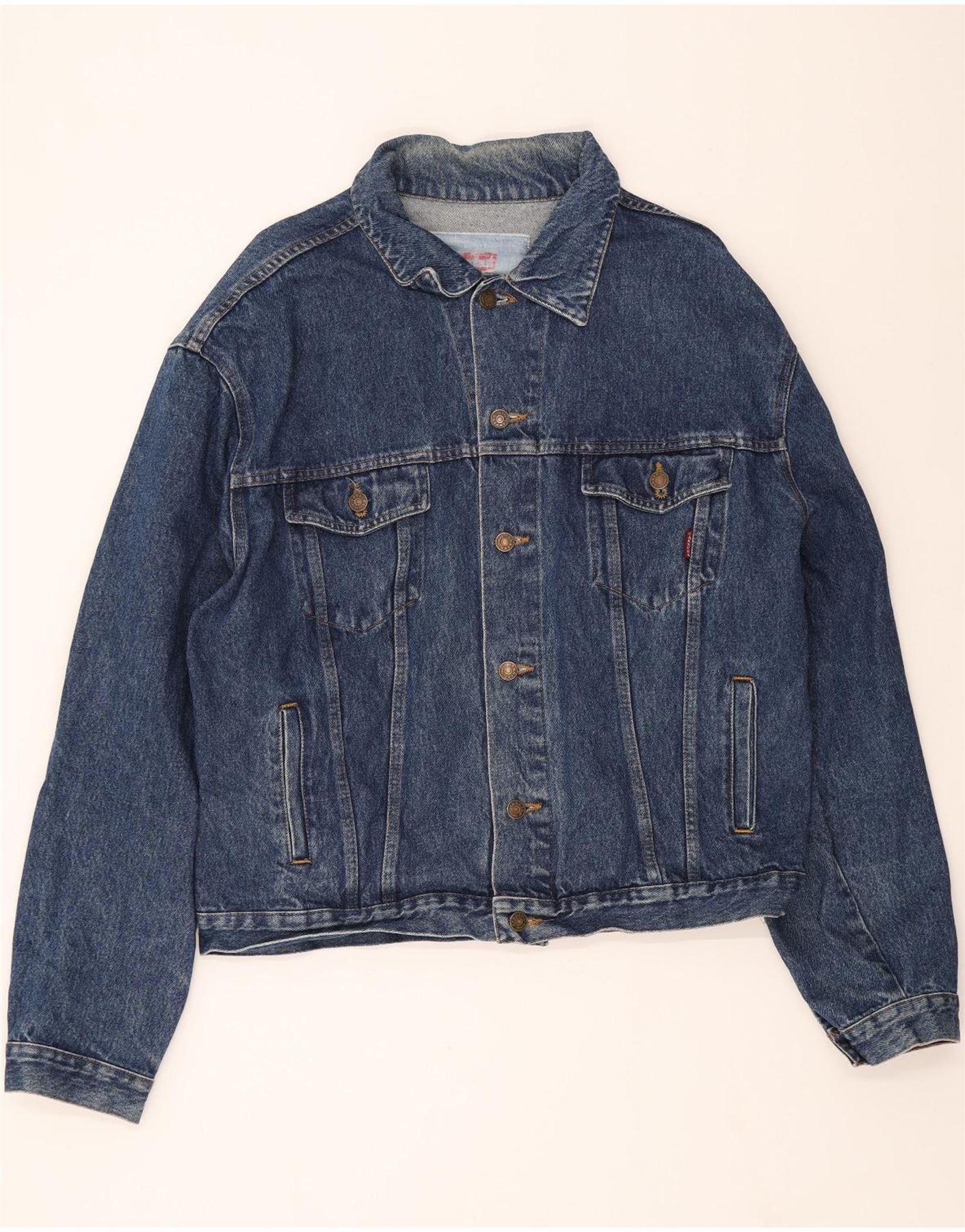 CARRERA Mens Denim Jacket UK 42 XL Blue Vintage Carrera and Second-Hand Carrera from Messina Hembry