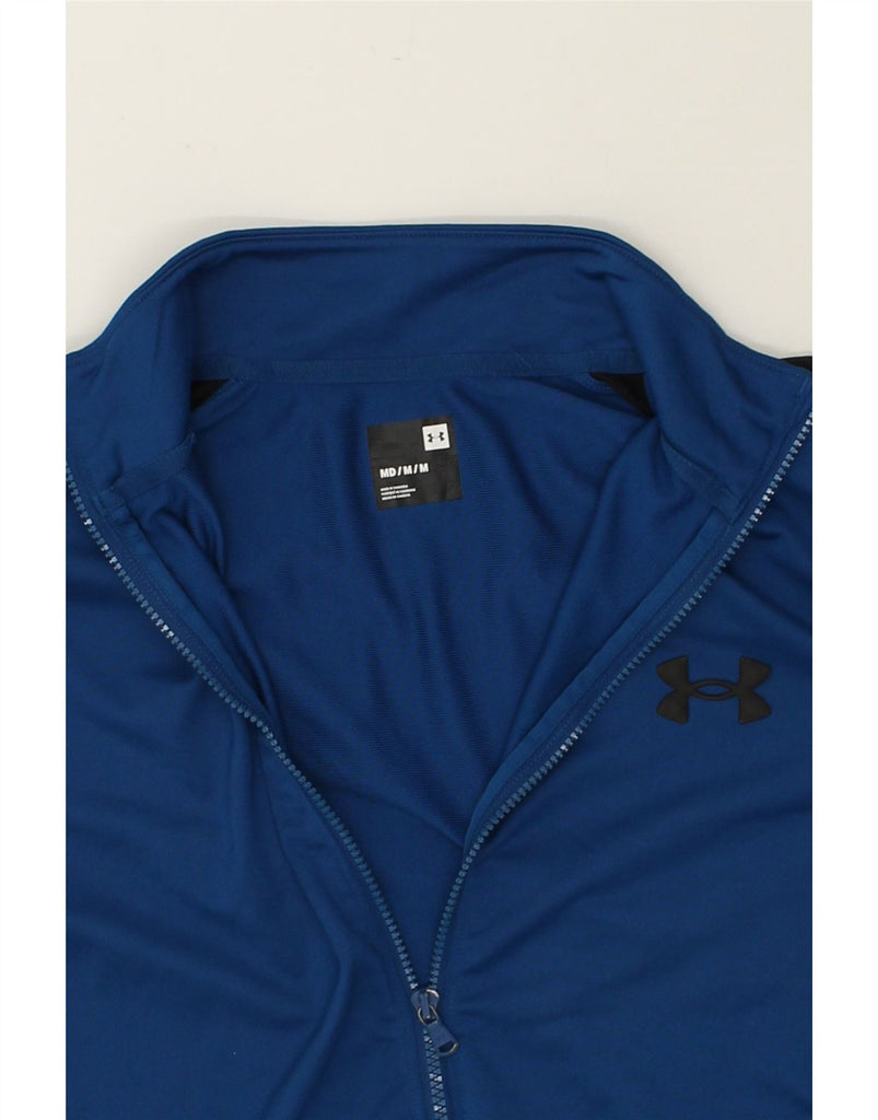 UNDER ARMOUR Mens Tracksuit Top Jacket Medium Navy Blue Polyester | Vintage Under Armour | Thrift | Second-Hand Under Armour | Used Clothing | Messina Hembry 