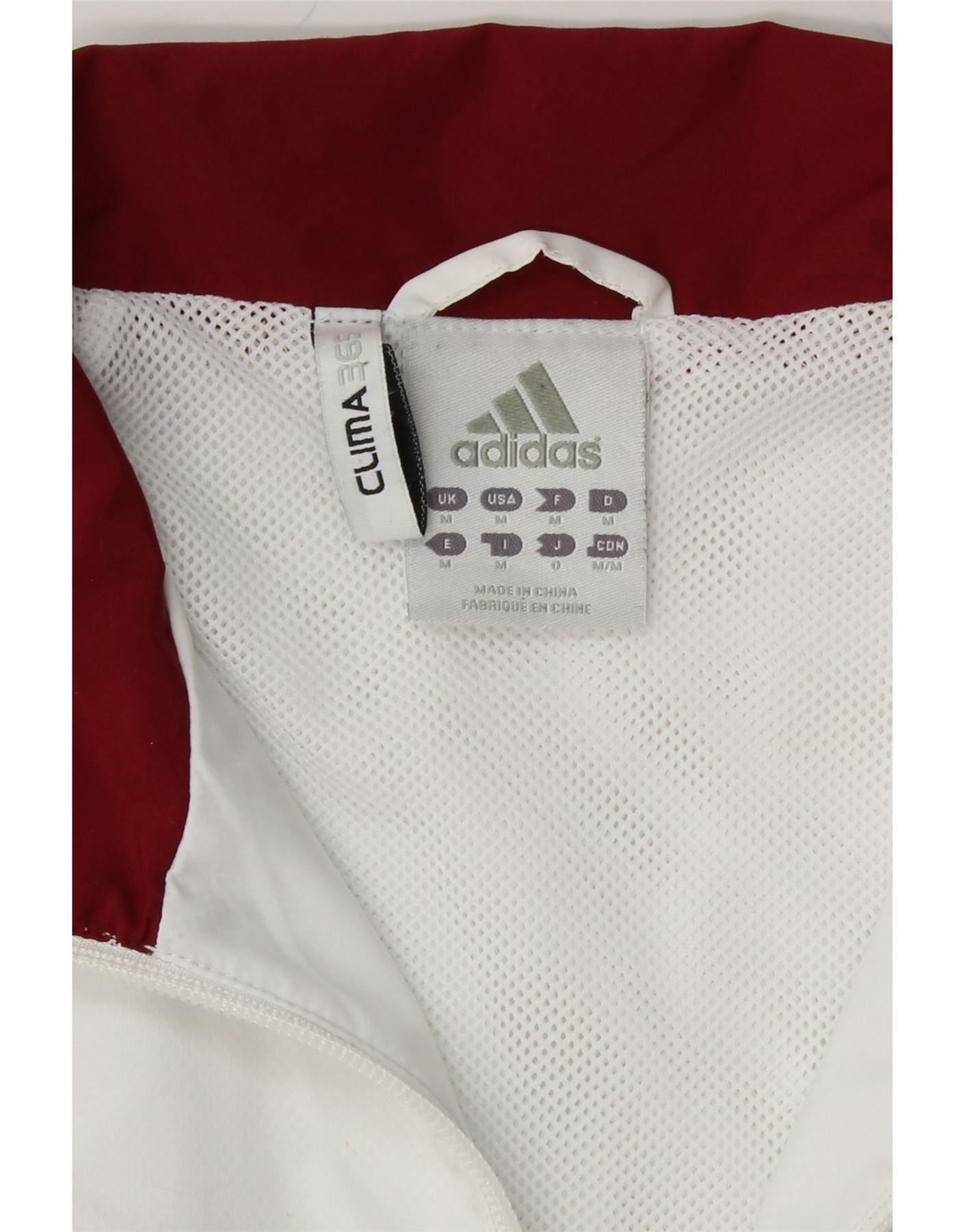 ADIDAS Mens Clima 365 Rain Jacket UK 38 Medium White Polyester Vintage Adidas and Second-Hand Adidas from Messina Hembry