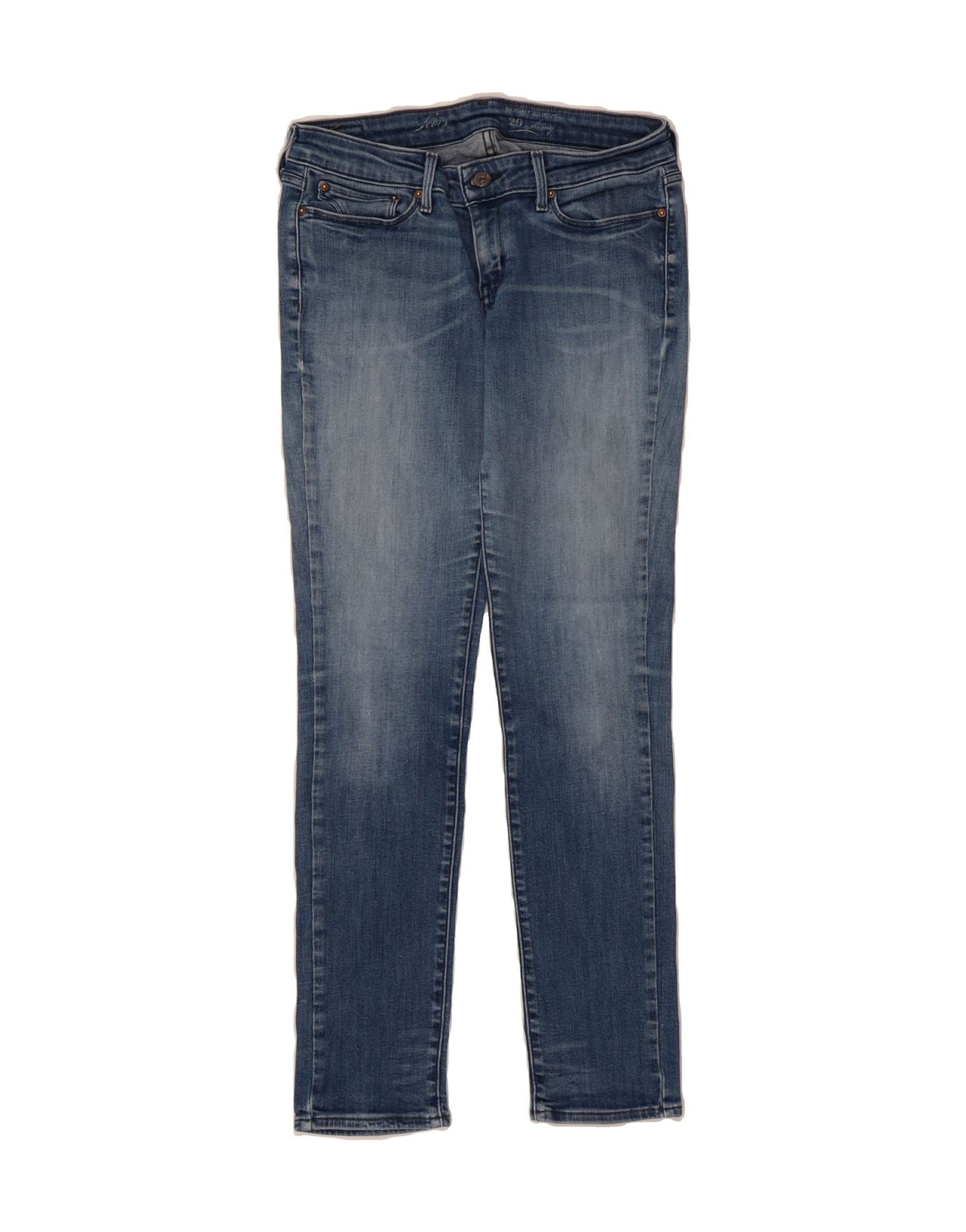 LEVI'S Womens Slight Curve Skinny Jeans W29 L29 Blue Cotton Vintage Levi's and Second-Hand Levi's from Messina Hembry