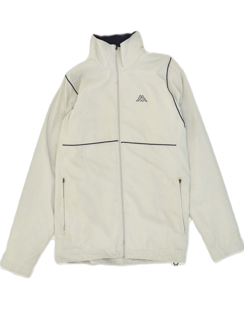 KAPPA Mens Tracksuit Top Jacket Small Off White Polyester, Vintage &  Second-Hand Clothing Online