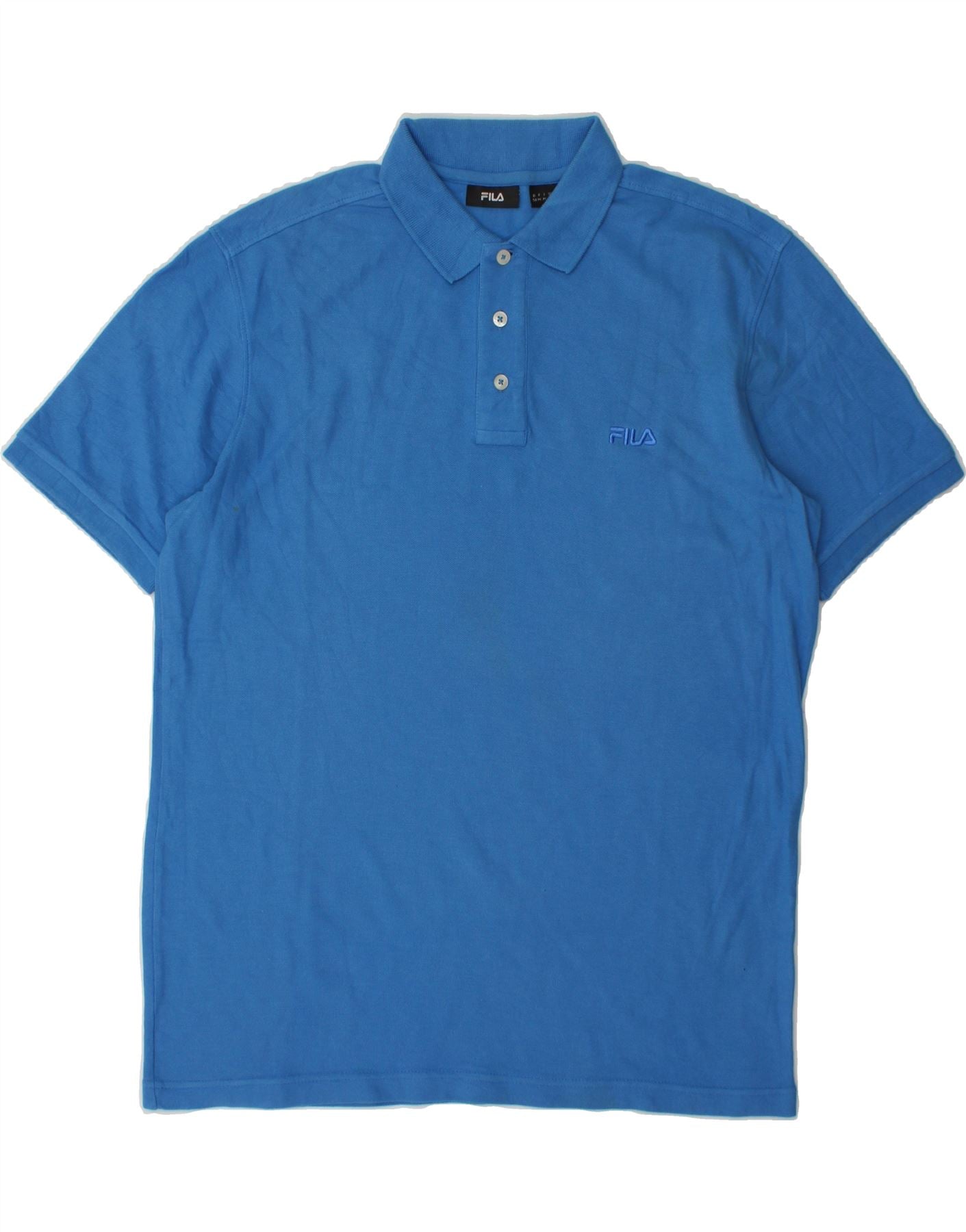 FILA Mens Polo Shirt Medium Blue Vintage Fila and Second-Hand Fila from Messina Hembry