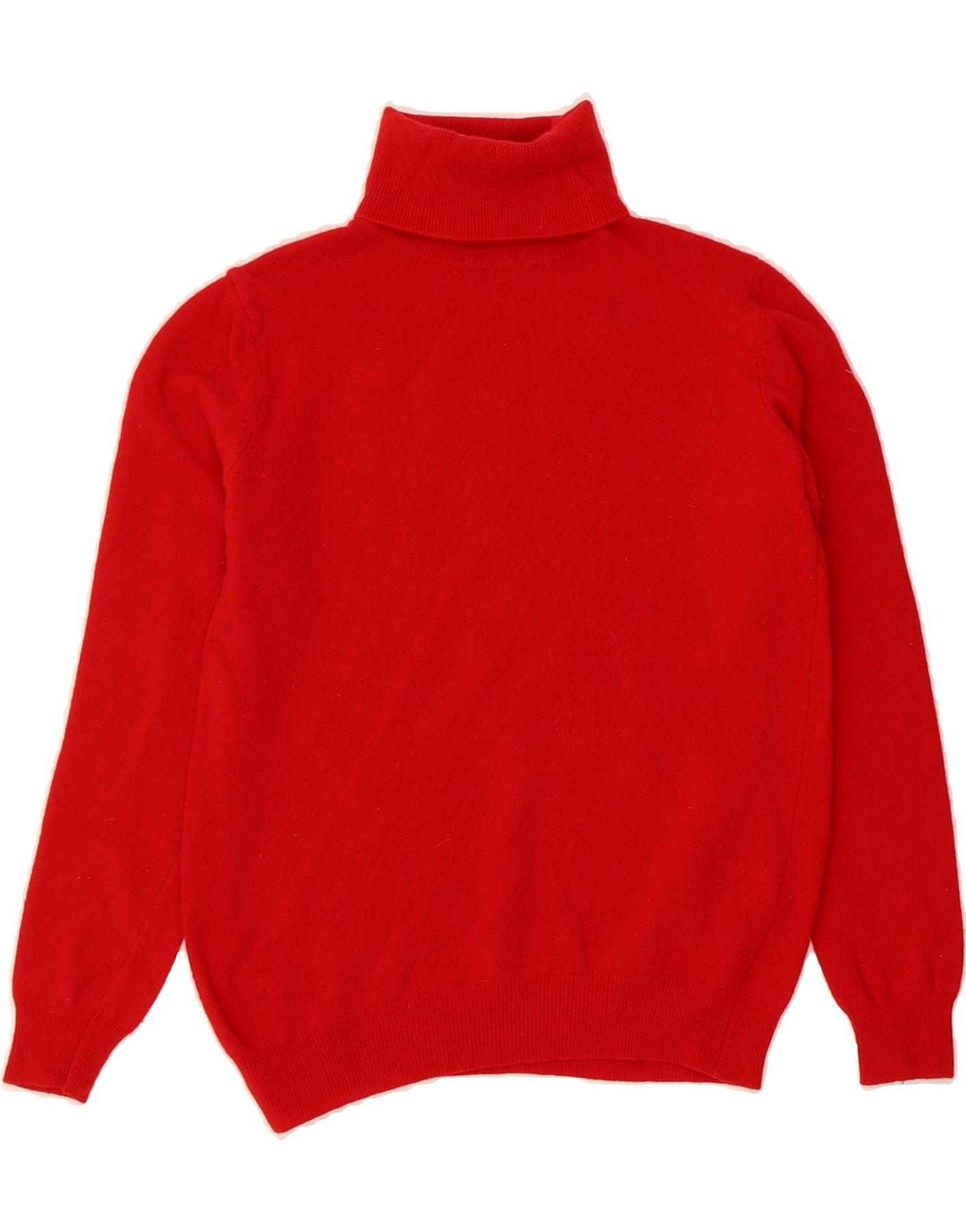 BENETTON Womens Roll Neck Jumper Sweater UK 14 Large  Red Wool Vintage Benetton and Second-Hand Benetton from Messina Hembry