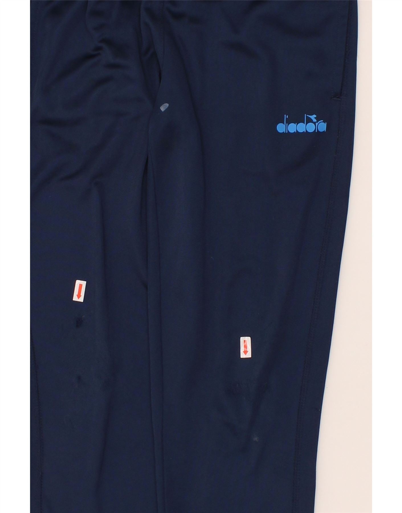 DIADORA Girls Tracksuit Trousers Joggers 9-10 Years Large Navy Blue Vintage Diadora and Second-Hand Diadora from Messina Hembry