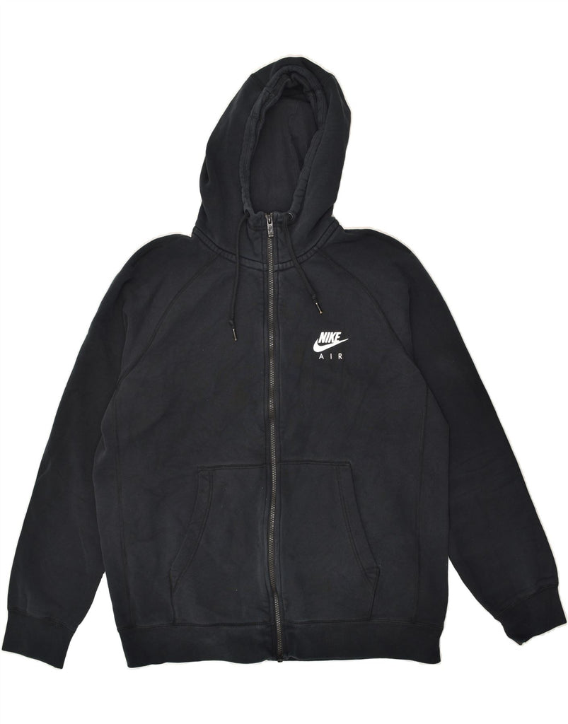 NIKE Mens Air Zip Hoodie Sweater Large Black Cotton | Vintage Nike | Thrift | Second-Hand Nike | Used Clothing | Messina Hembry 