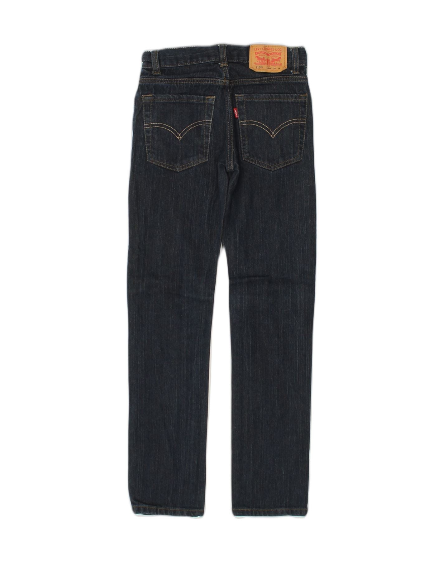 LEVI'S Girls 510 Skinny Jeans 11-12 Years W26 L26  Navy Blue Cotton | Vintage Levi's | Thrift | Second-Hand Levi's | Used Clothing | Messina Hembry