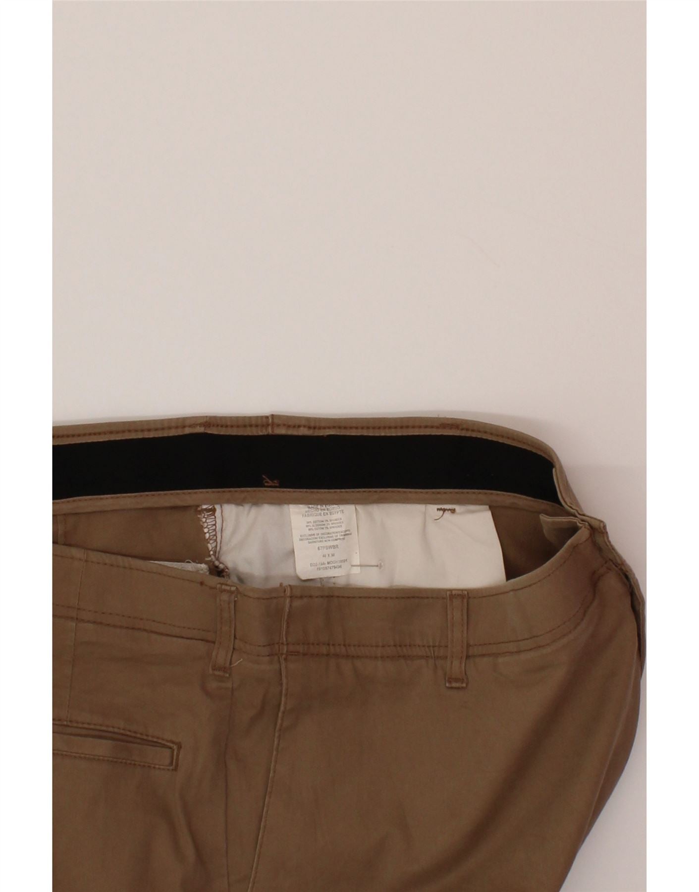 WRANGLER Mens Straight Chino Trousers W40 L30 Brown Cotton Vintage Wrangler and Second-Hand Wrangler from Messina Hembry