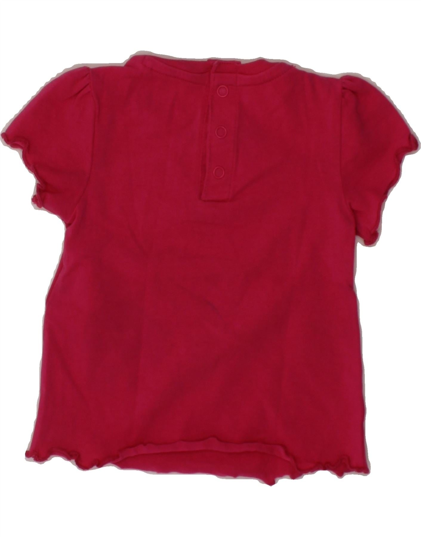 GUESS Baby Girls Graphic T-Shirt Top 3-6 Months Pink Cotton Vintage Guess and Second-Hand Guess from Messina Hembry