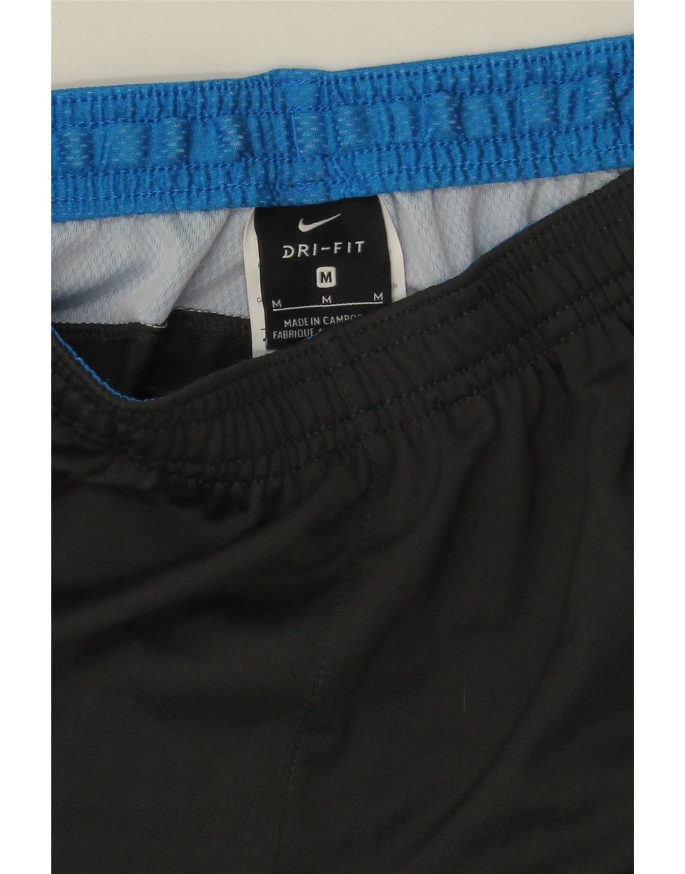 NIKE Mens Dri Fit Tracksuit Trousers Medium Black Colourblock Polyester Vintage Nike and Second-Hand Nike from Messina Hembry