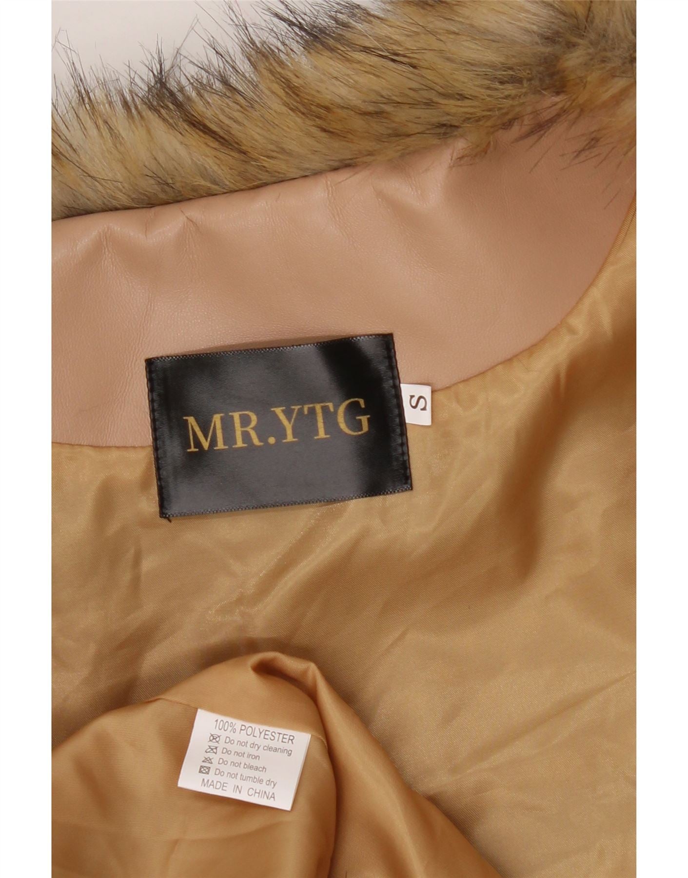 MR.YTG Womens Oversized Faux Fur Jacket UK 10 Small Brown Polyester Vintage MR.YTG and Second-Hand MR.YTG from Messina Hembry