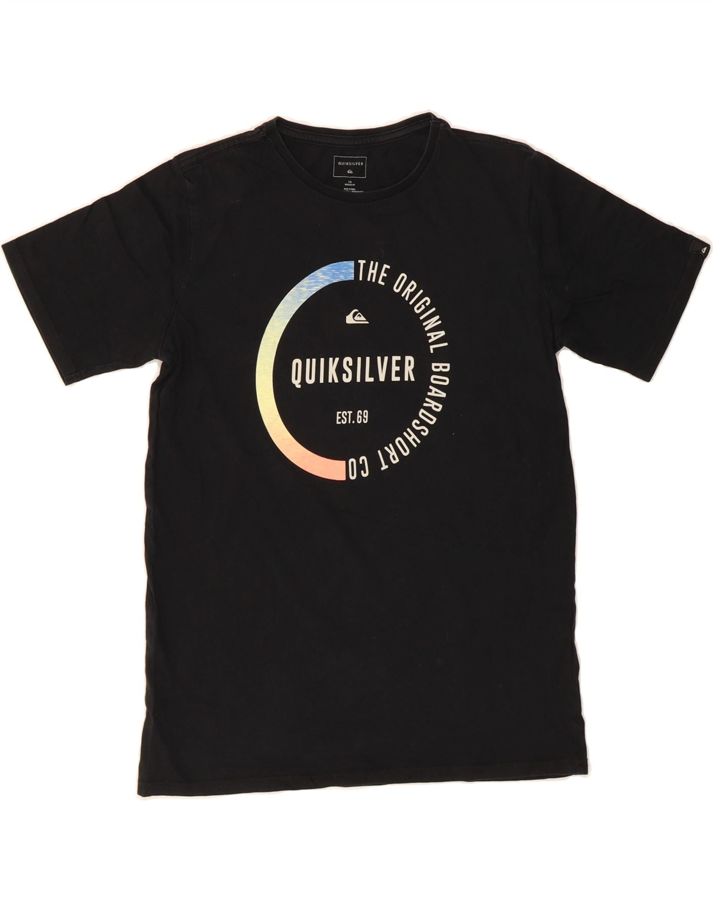 QUIKSILVER Womens Regular Fit Graphic T-Shirt Top UK 14 Medium  Black Vintage Quiksilver and Second-Hand Quiksilver from Messina Hembry