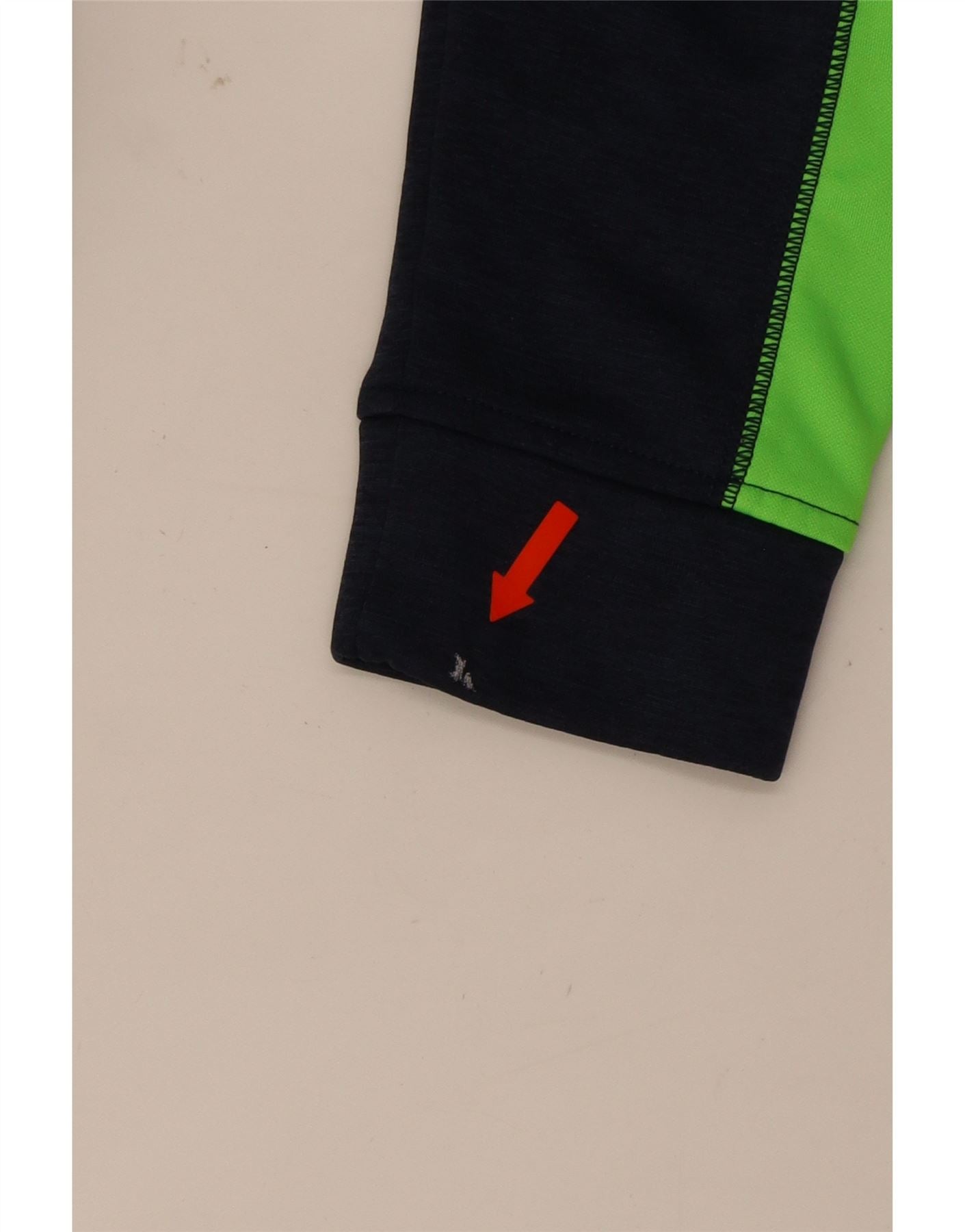 ADIDAS Boys Zip Hoodie Sweater 14-15 Years Large Navy Blue Colourblock Vintage Adidas and Second-Hand Adidas from Messina Hembry
