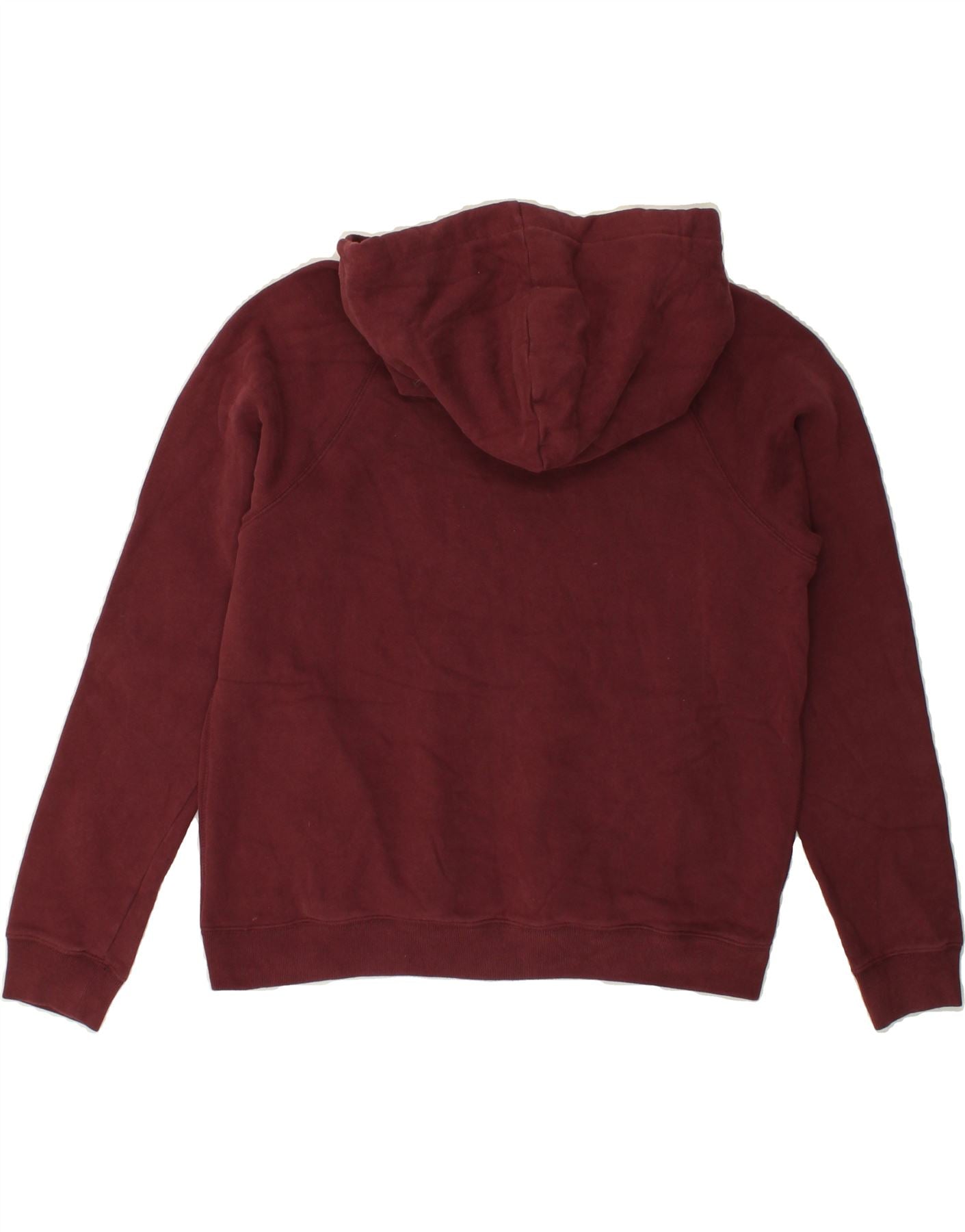 JACK WILLS Womens Graphic Hoodie Jumper UK 14 Large  Maroon Cotton Vintage Jack Wills and Second-Hand Jack Wills from Messina Hembry