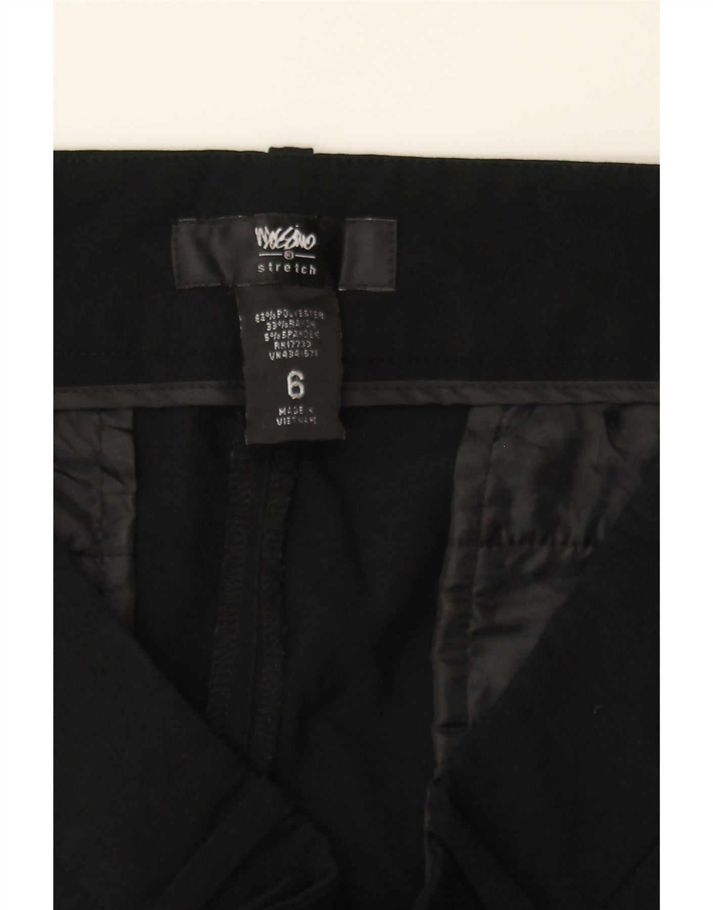 MOSSIMO Womens Straight Capri Trousers US 6 Medium W30 L20 Black Polyester Vintage Mossimo and Second-Hand Mossimo from Messina Hembry