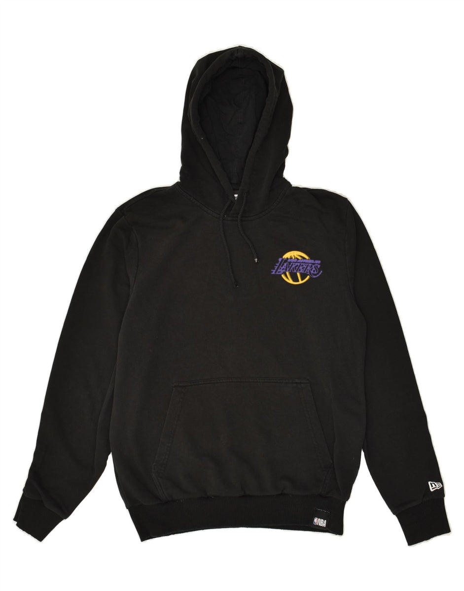 NEW ERA Mens Lakers Graphic Hoodie Jumper Medium Black Cotton Vintage Second Hand Clothing Online Messina Hembry