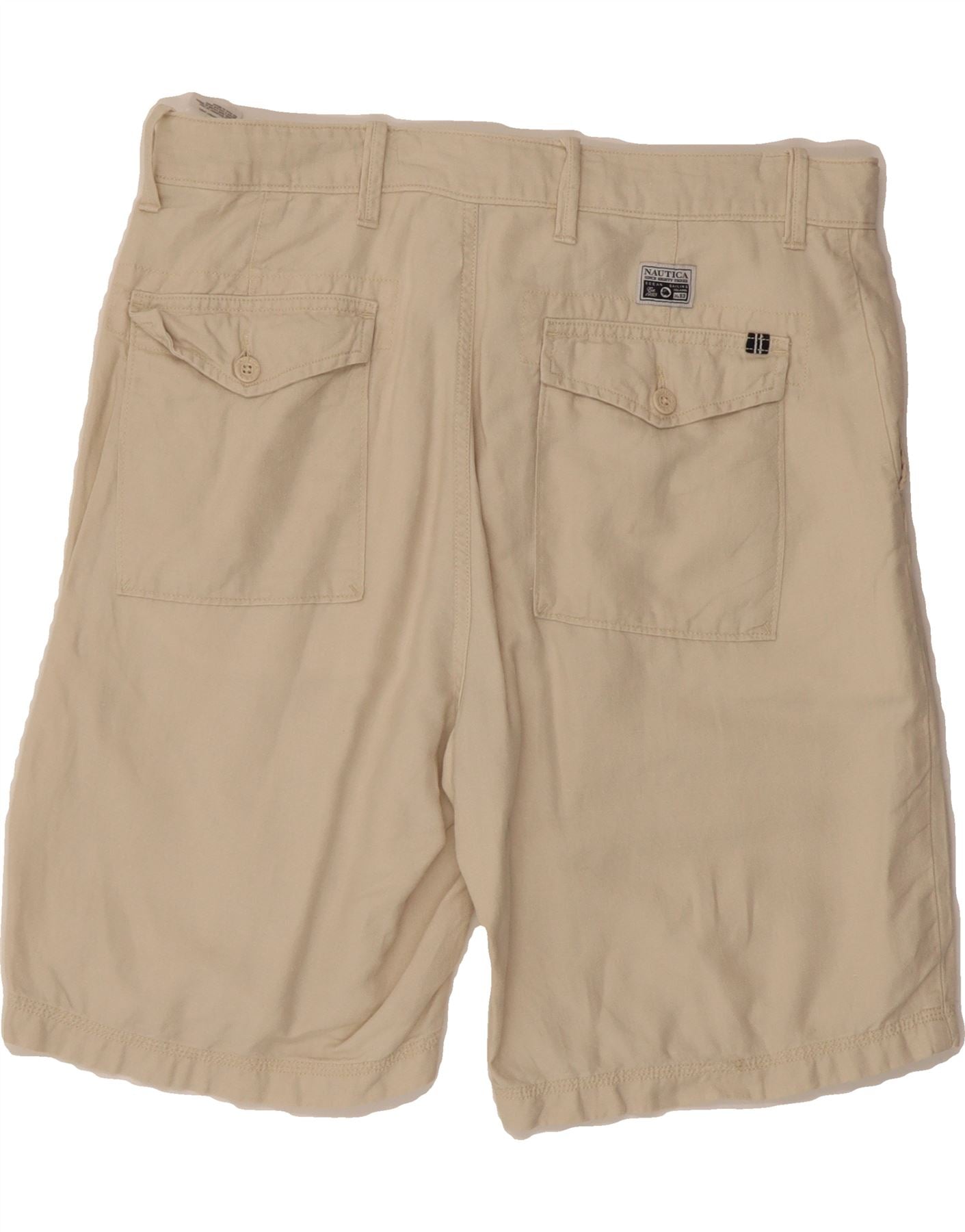 NAUTICA Mens Chino Shorts W34 Large  Beige Linen Vintage Nautica and Second-Hand Nautica from Messina Hembry
