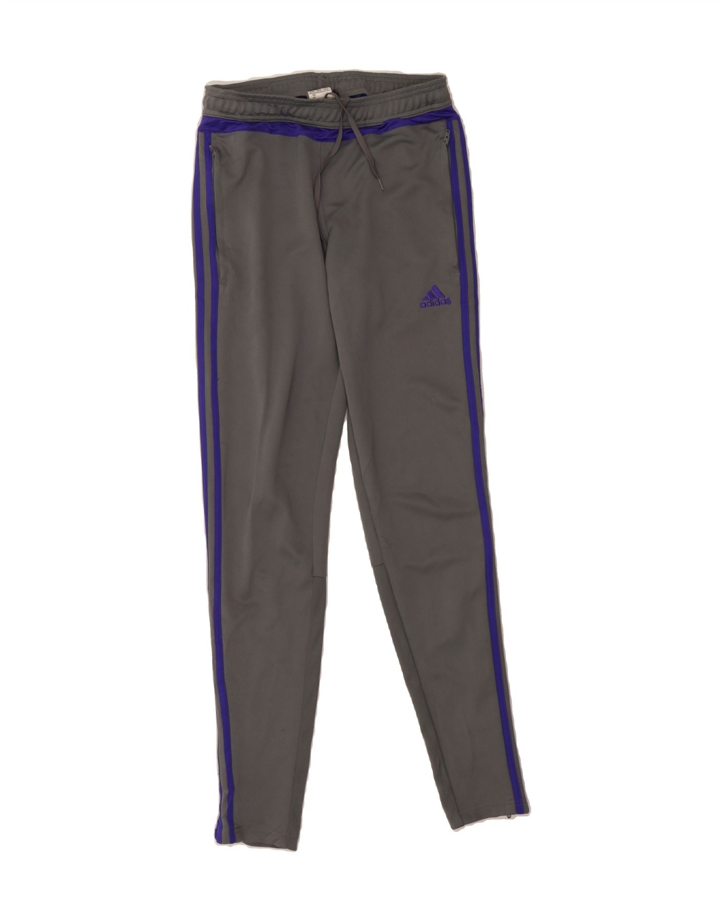 ADIDAS Womens Tracksuit Trousers UK 8/10 Small Grey Polyester Vintage Adidas and Second-Hand Adidas from Messina Hembry
