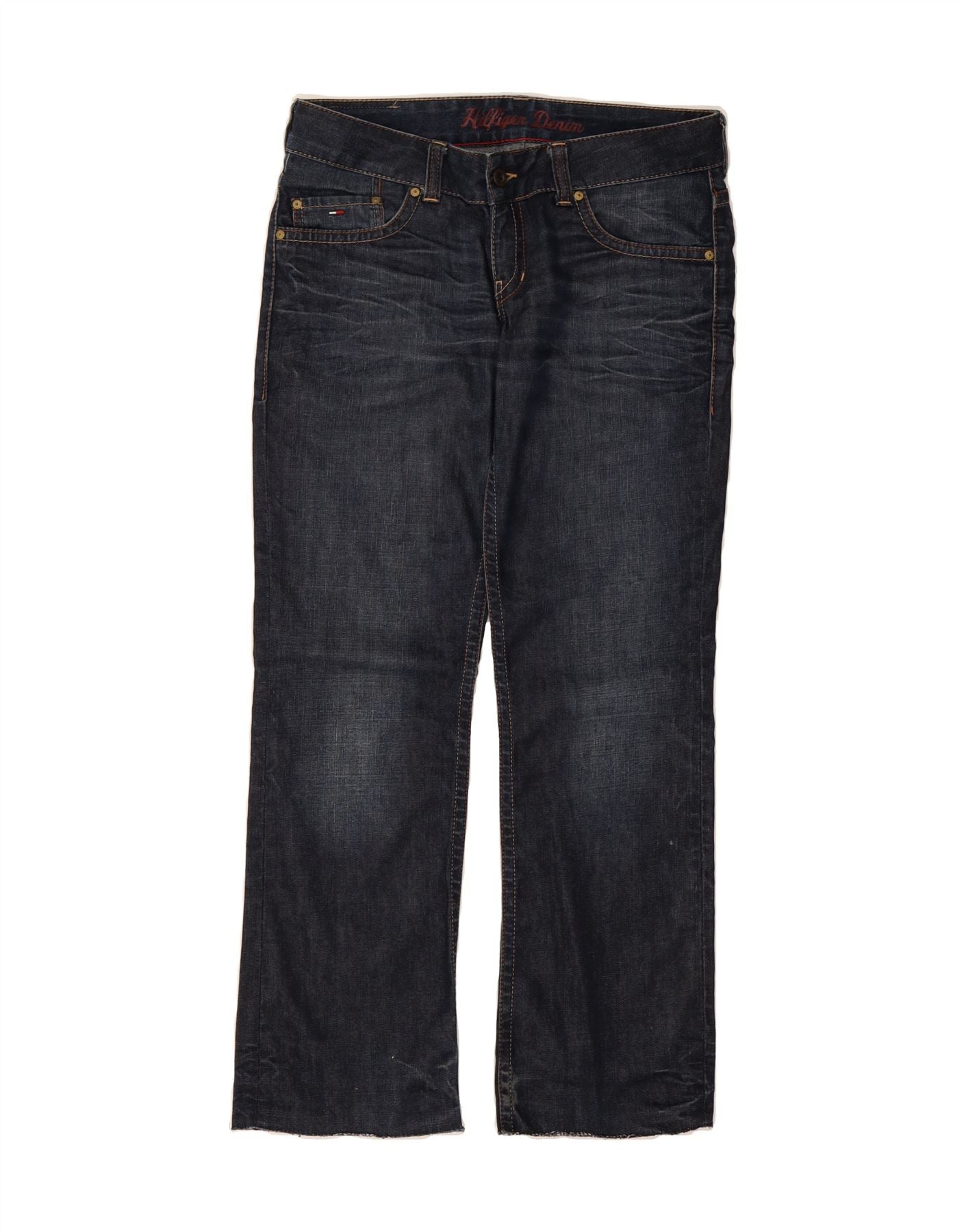 TOMMY HILFIGER Womens Straight Jeans W34 L30 Navy Blue Vintage Tommy Hilfiger and Second-Hand Tommy Hilfiger from Messina Hembry