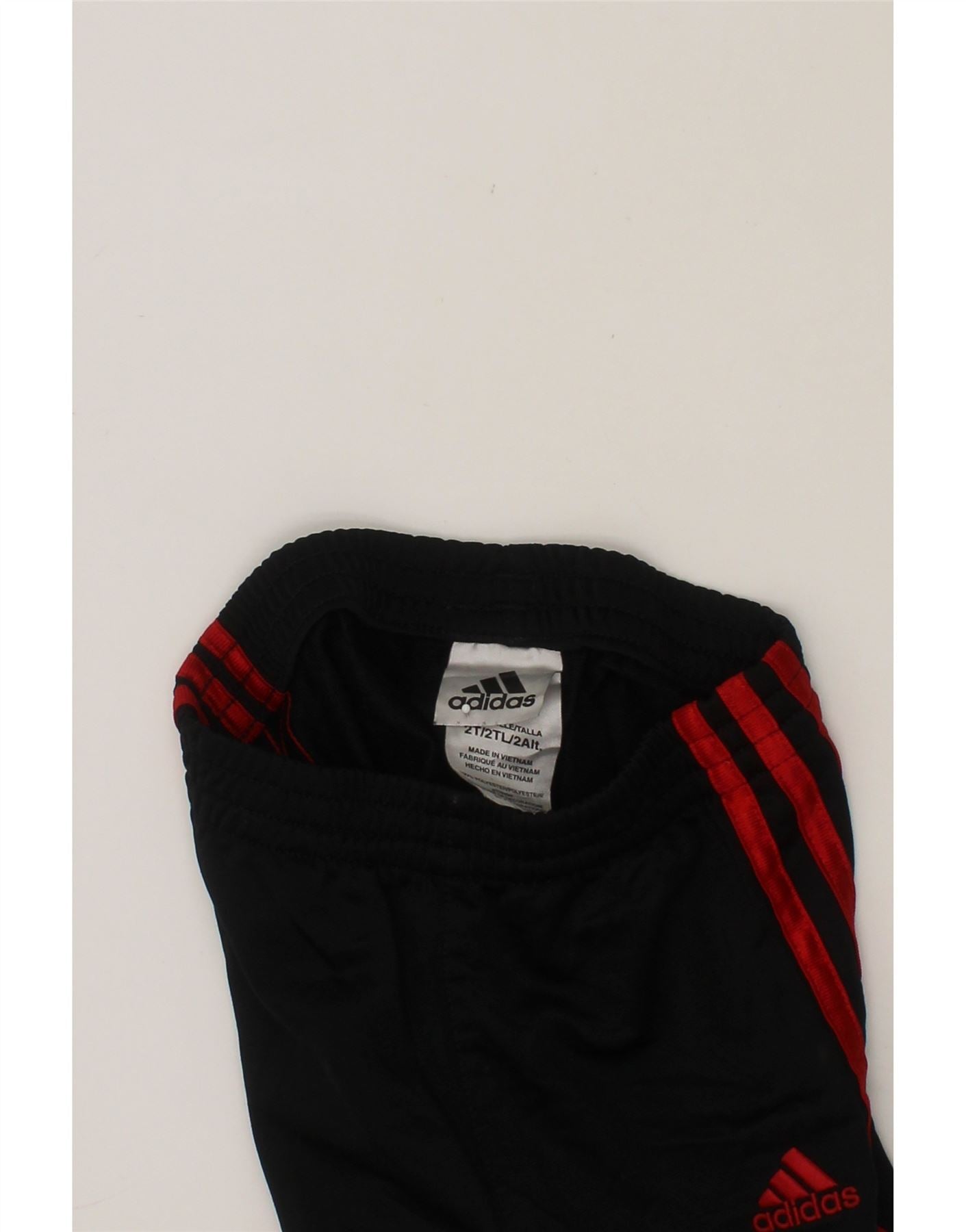 ADIDAS Baby Boys Tracksuit Trousers 18-24 Months Black Polyester Vintage Adidas and Second-Hand Adidas from Messina Hembry