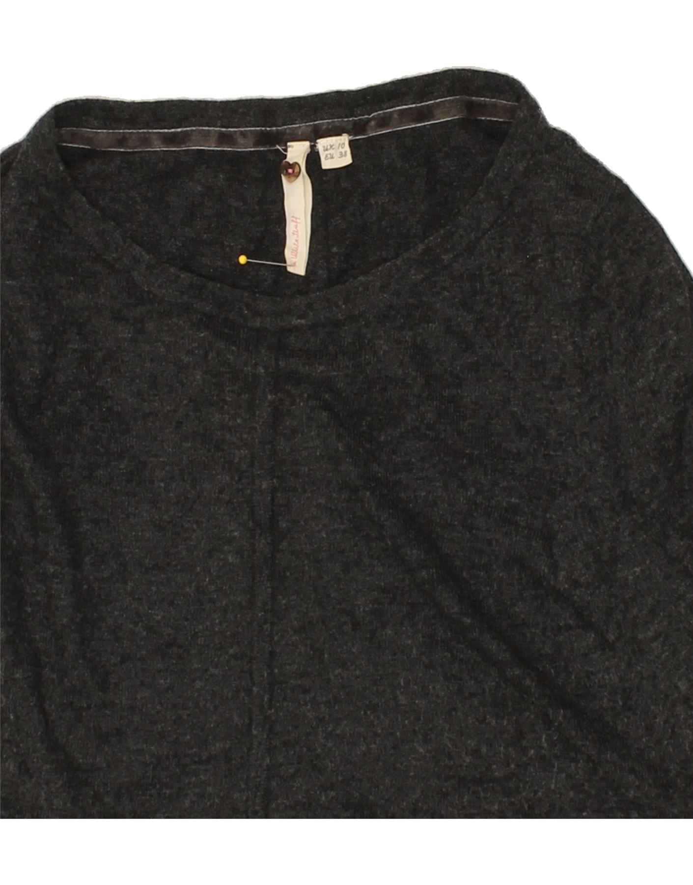 WHITE STUFF Womens Top Long Sleeve UK 10 Small Grey Nylon Vintage White Stuff and Second-Hand White Stuff from Messina Hembry