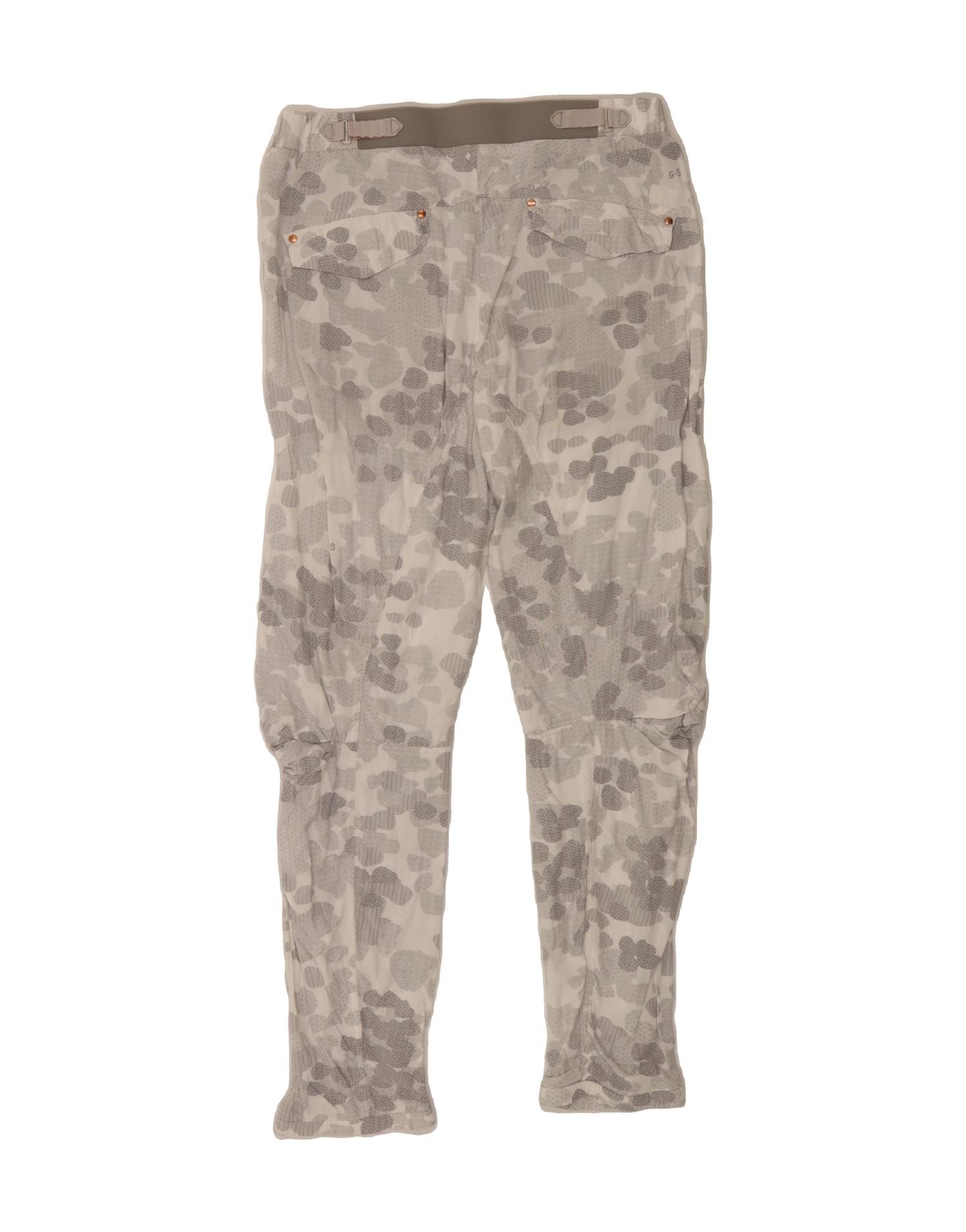 G-STAR Womens Slim Casual Trousers W26 L27 Grey Camouflage Viscose Vintage G-Star and Second-Hand G-Star from Messina Hembry