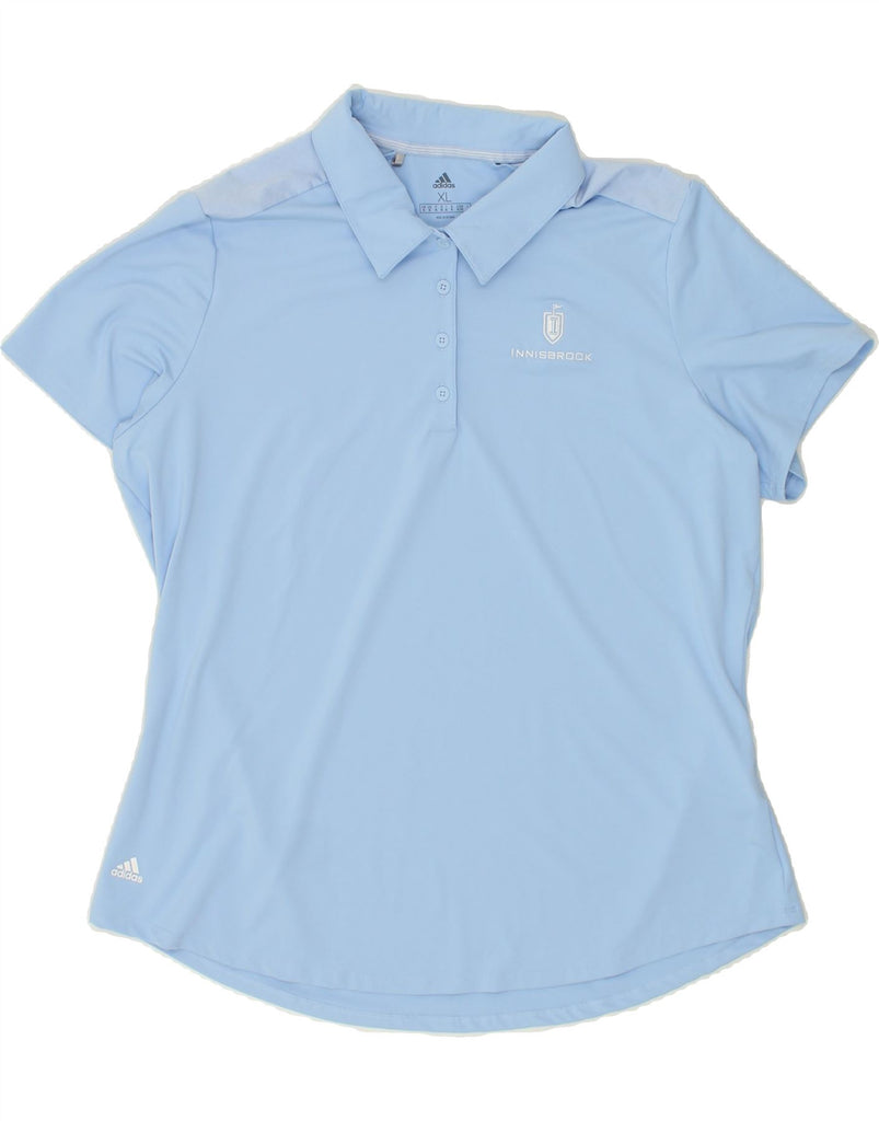 ADIDAS Womens Polo Shirt UK 18 XL Blue Polyester | Vintage Adidas | Thrift | Second-Hand Adidas | Used Clothing | Messina Hembry 