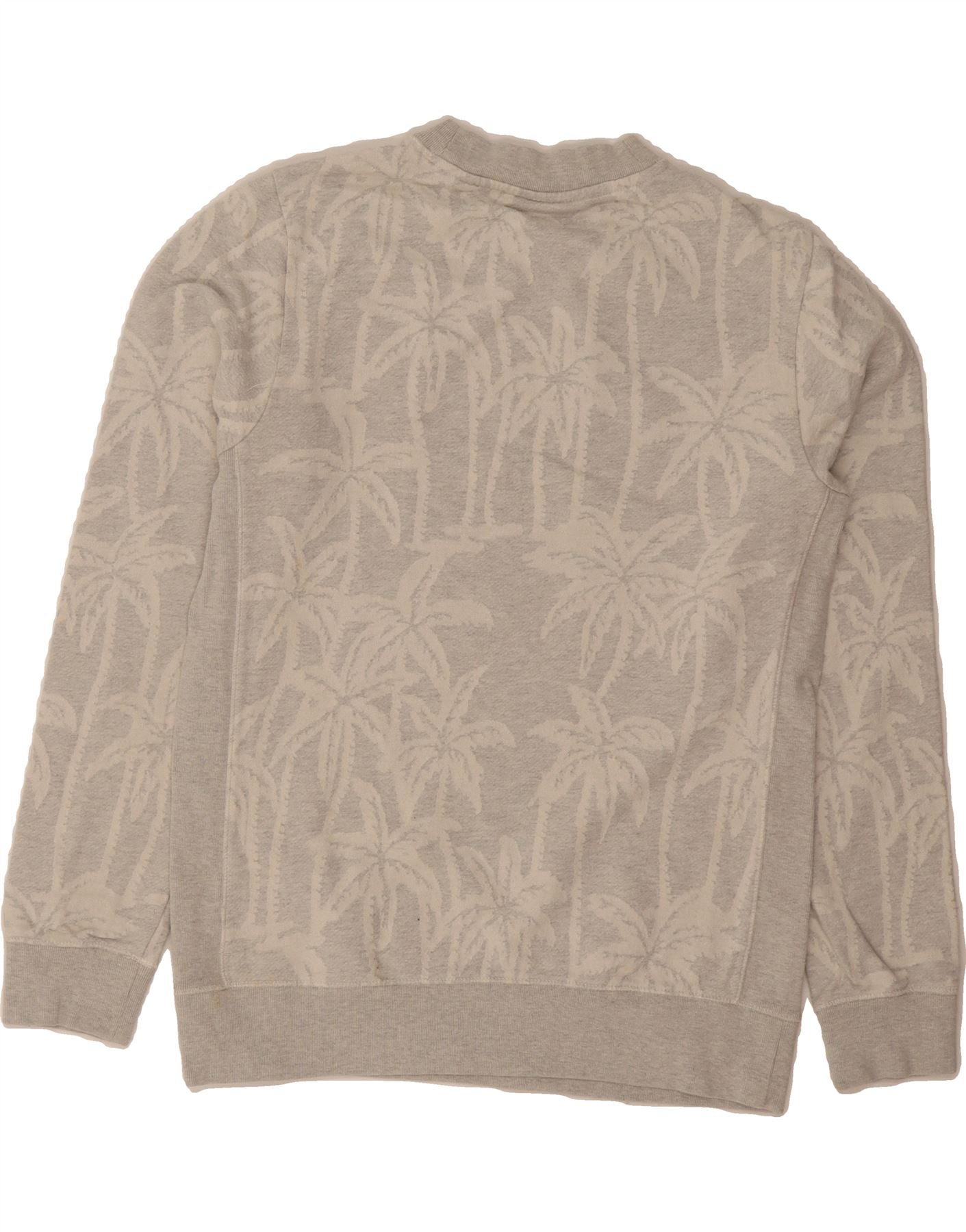 SCOTCH & SODA Womens Sweatshirt Jumper UK 14 Large Grey Floral Cotton Vintage Scotch & Soda and Second-Hand Scotch & Soda from Messina Hembry