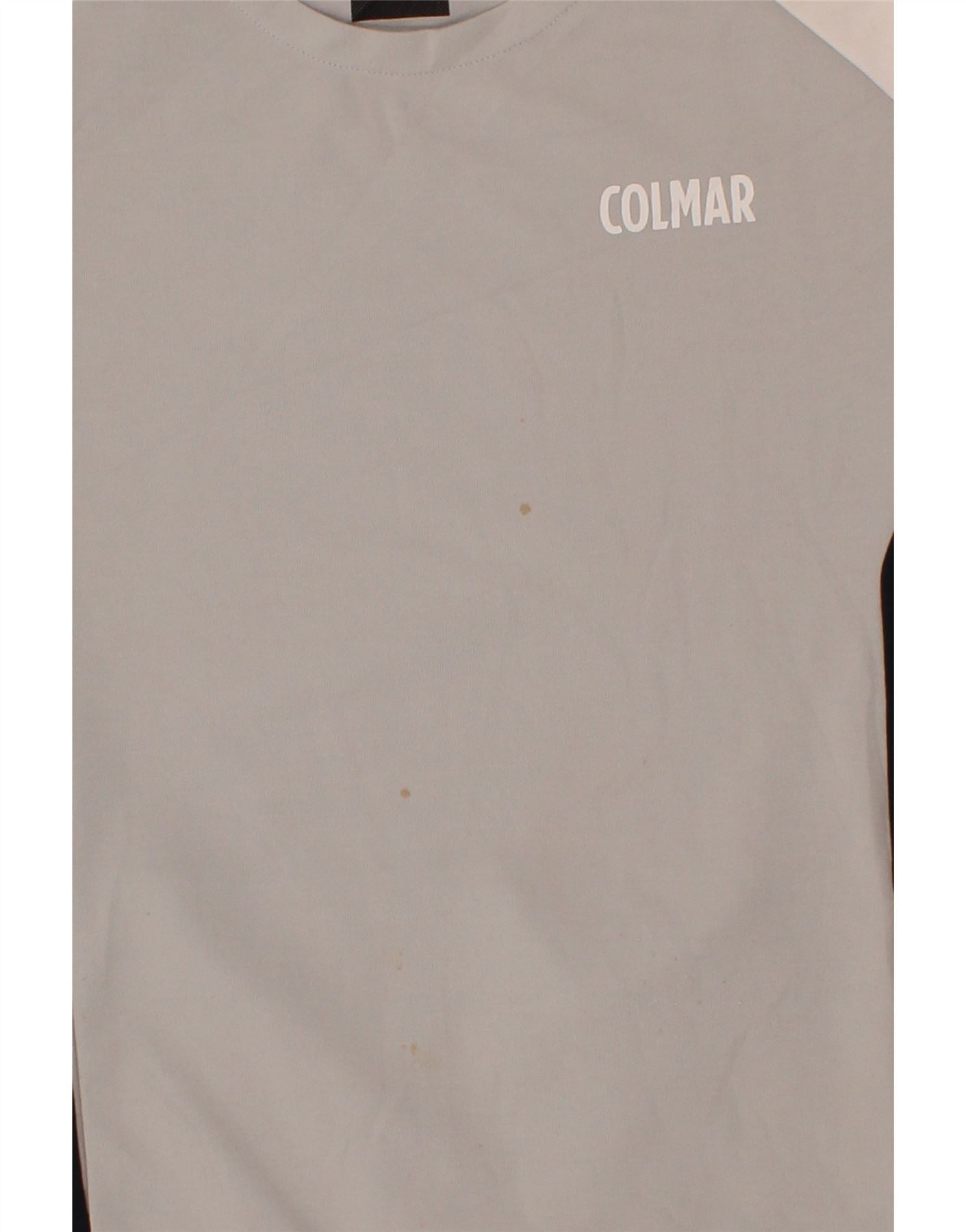 COLMAR Womens Sweatshirt Jumper UK 18 XL Grey Colourblock Cotton Vintage Colmar and Second-Hand Colmar from Messina Hembry