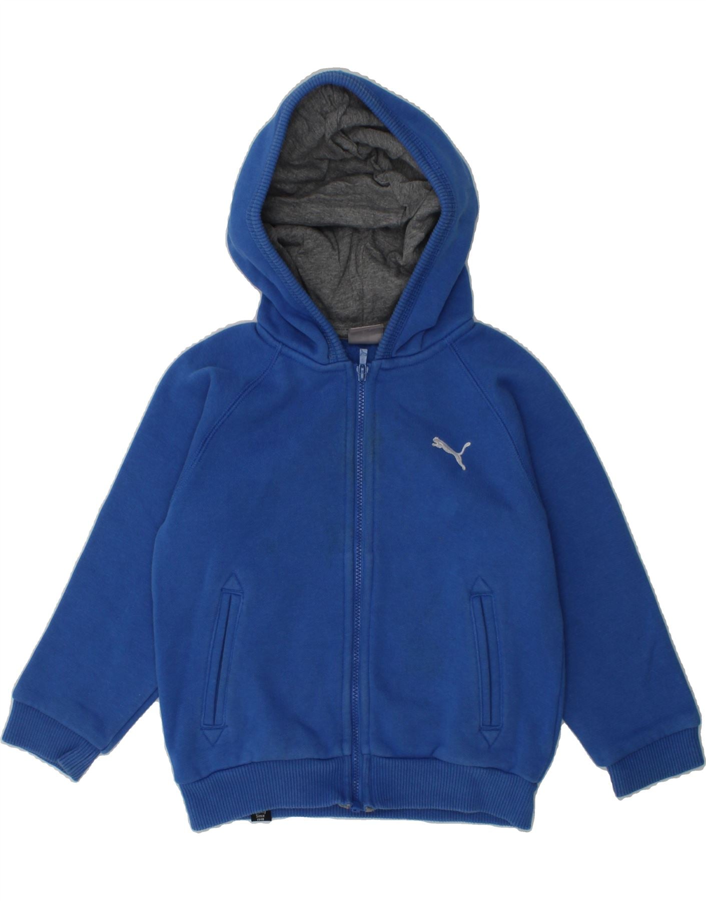 PUMA Baby Boys Zip Hoodie Sweater 18-24 Months Blue Cotton | Vintage Puma | Thrift | Second-Hand Puma | Used Clothing | Messina Hembry