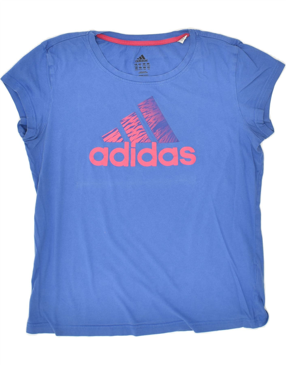 Pink and blue adidas shirt online